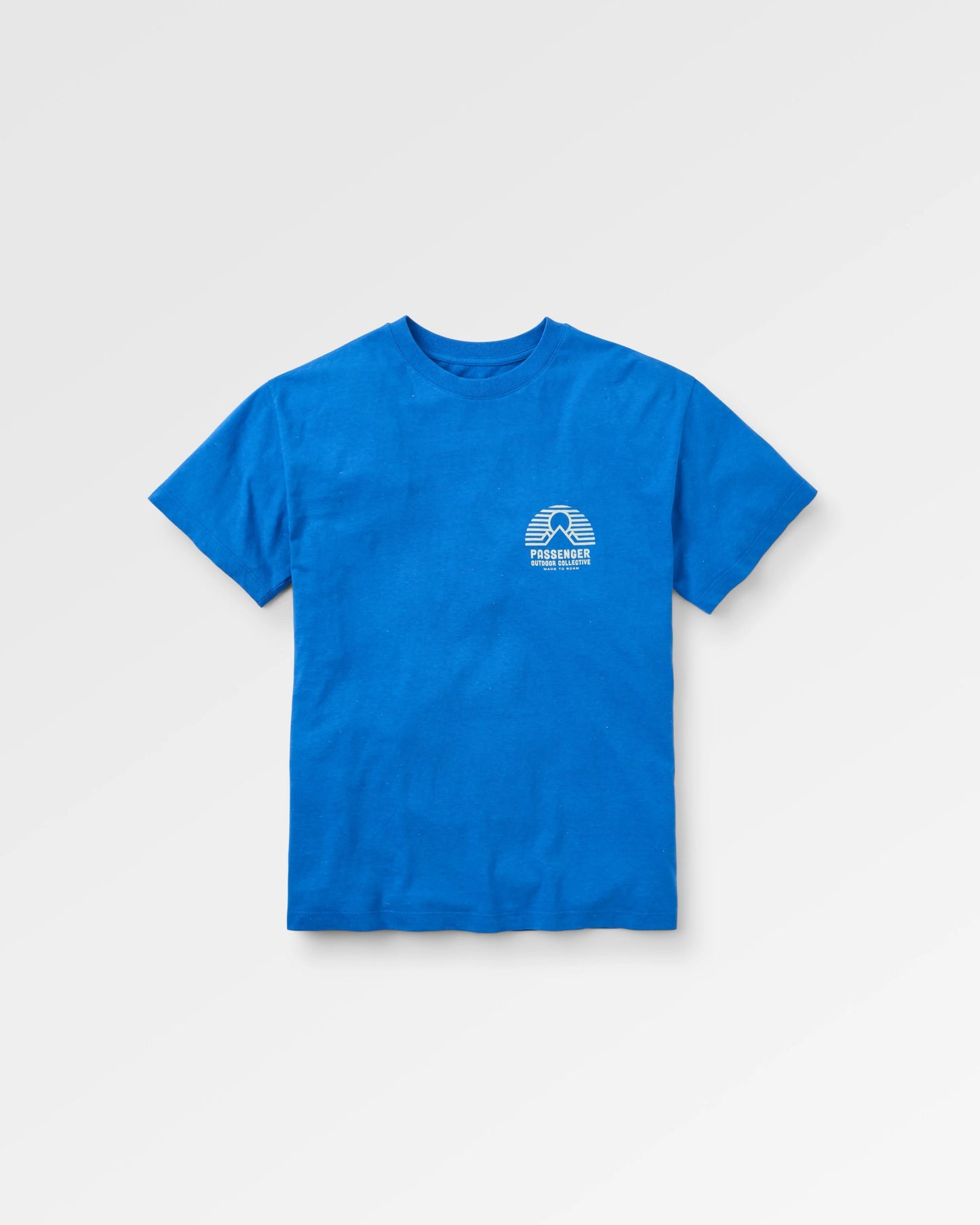 Elbio Recycled Relaxed Fit T-Shirt - Azure Blue Marl - Flatlay