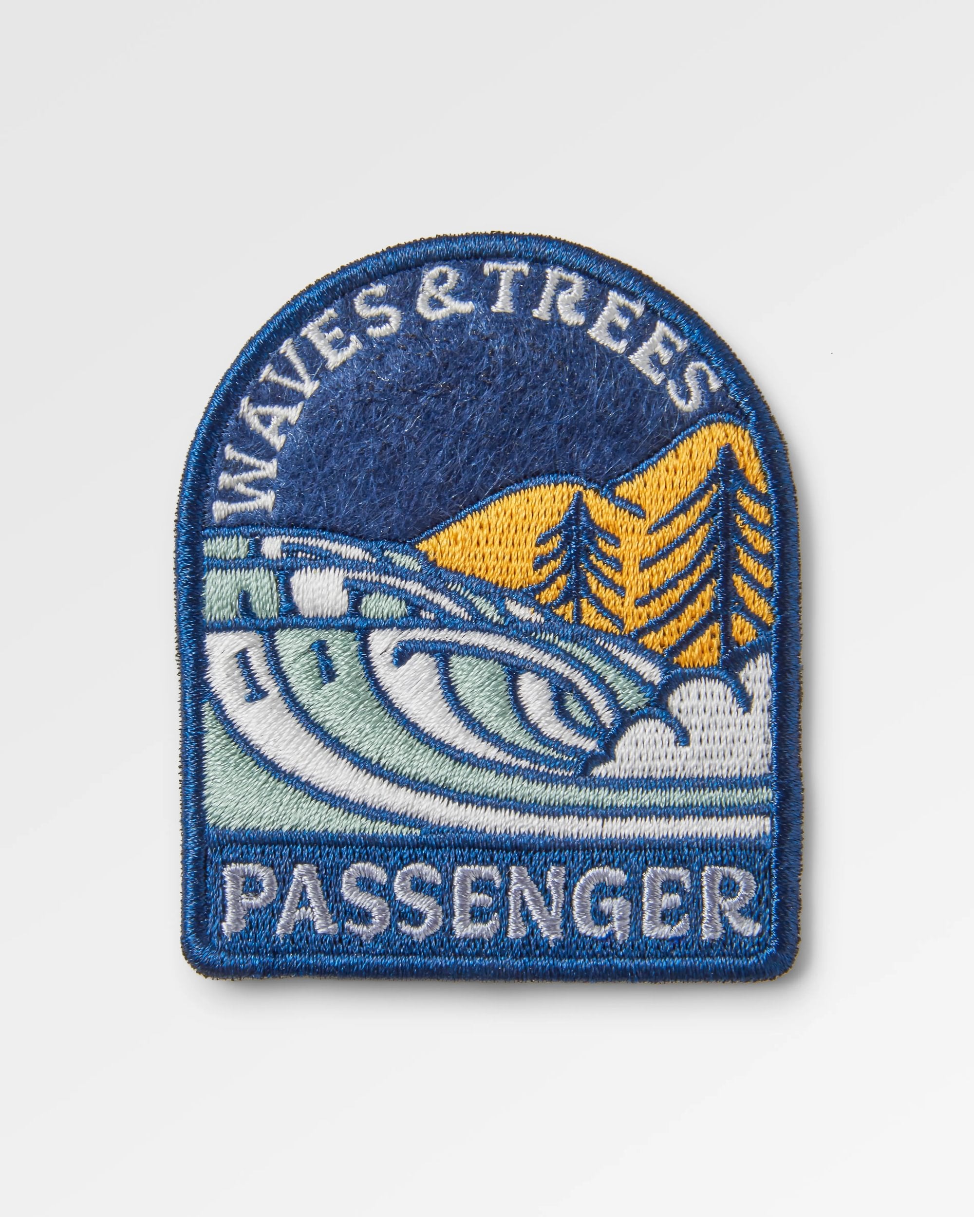 Waves & Trees Patch - Dark Denim - Flatlay