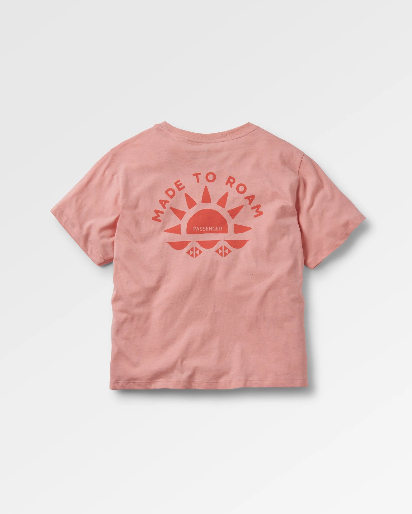 Sunburst Organic T-Shirt - Soft Shell Pink - Flatlay