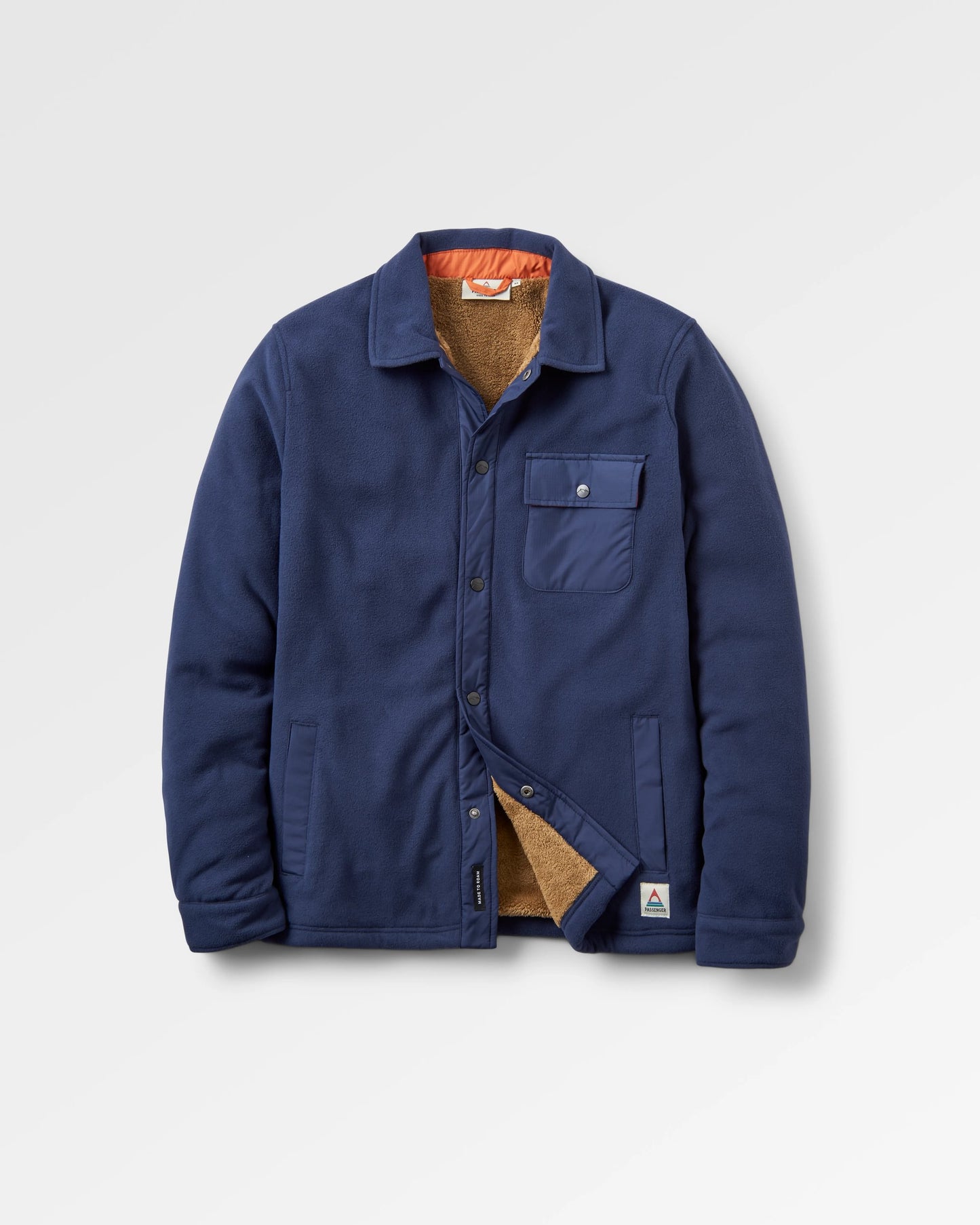 Firelight Sherpa Lined Overshirt - Rich Navy