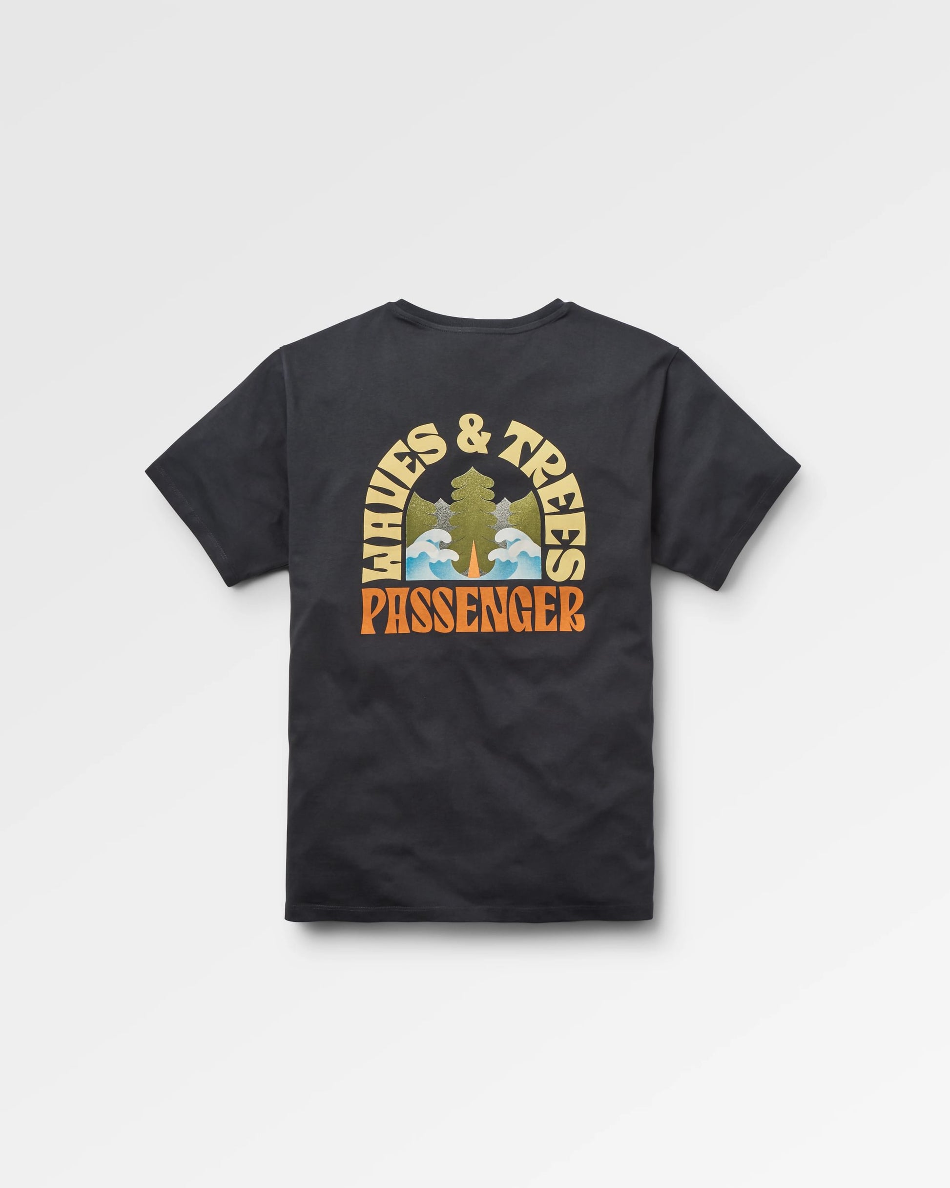 Outsiders Recycled Cotton T-Shirt - Black - Flatlay