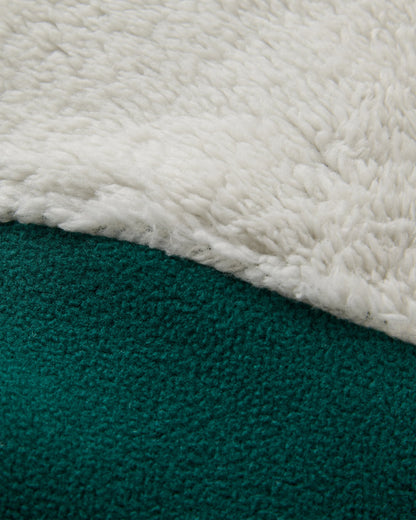 Nestling Sherpa Hooded Fleece - Grey Dawn/Rain Forest - Flatlay