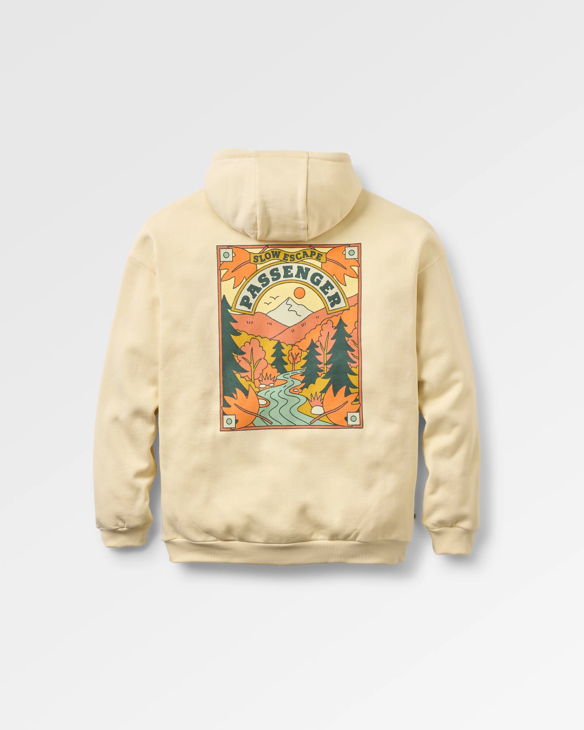 Rambling Recycled Cotton Hoodie - Birch - Flatlay