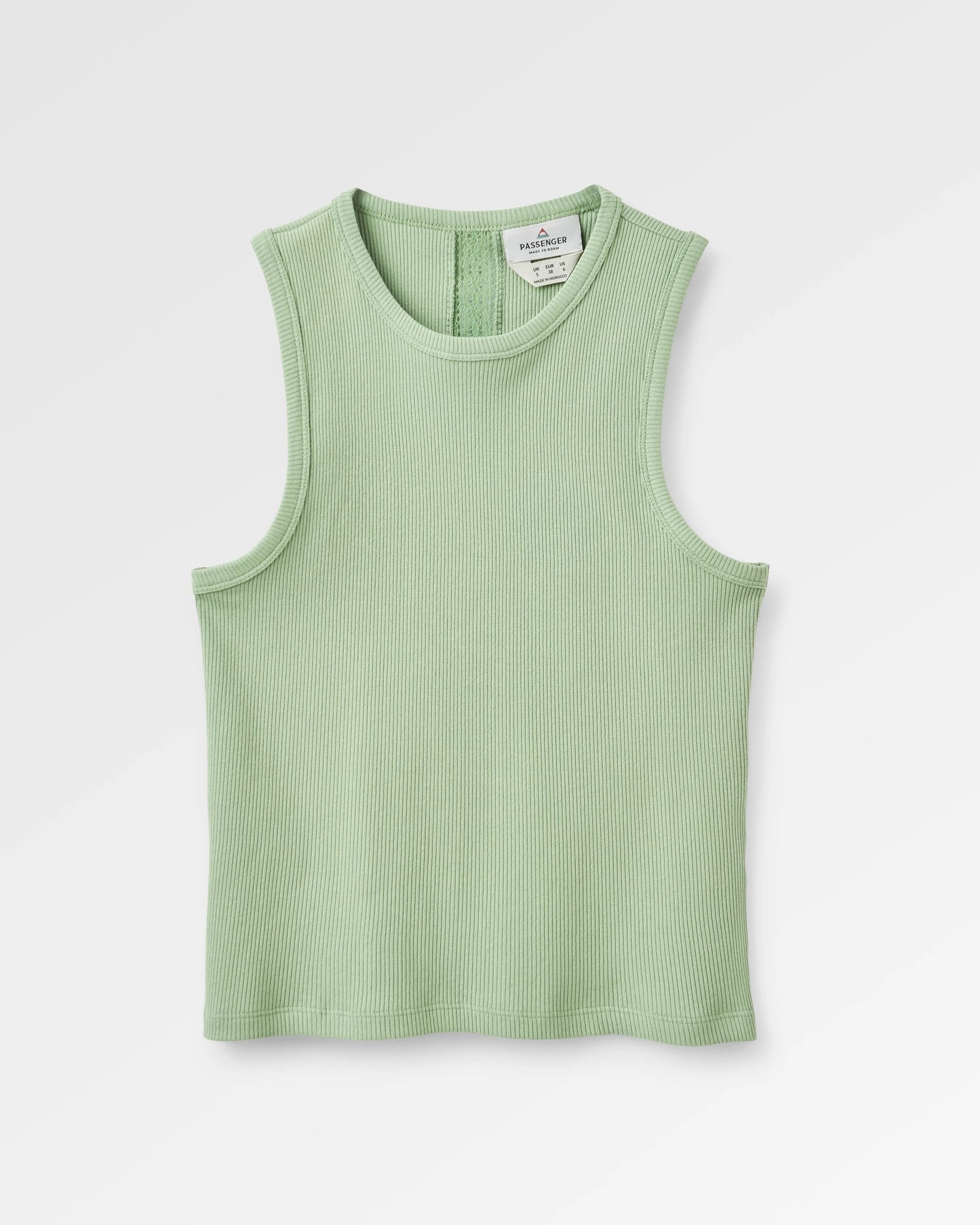 Atmos Ribbed Tank Vest - Stem Green - Flatlay