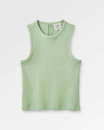 Atmos Ribbed Tank Vest - Stem Green - Flatlay