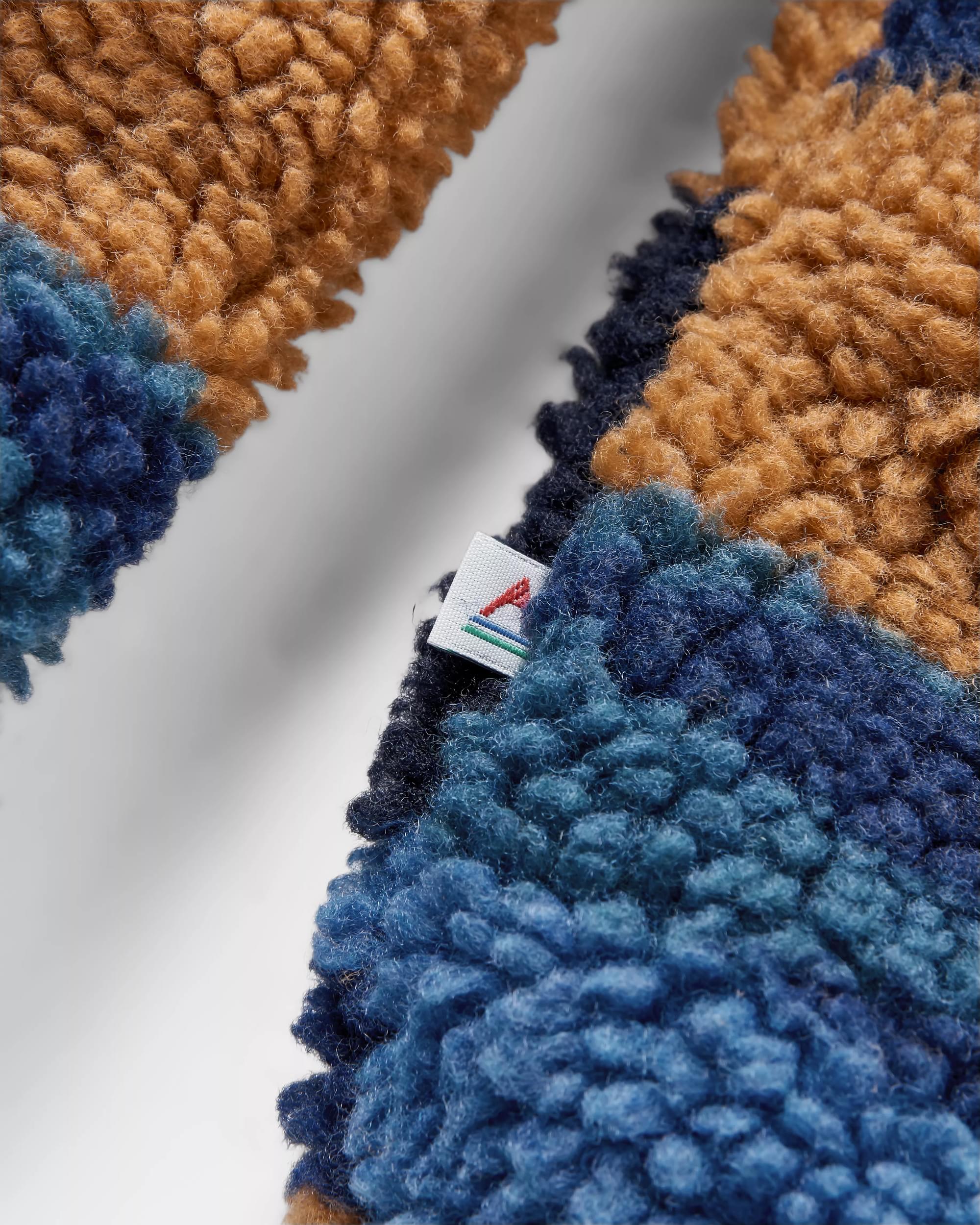 Offroad Recycled Sherpa 1/2 Zip Fleece - Scenic Navy - Flatlay