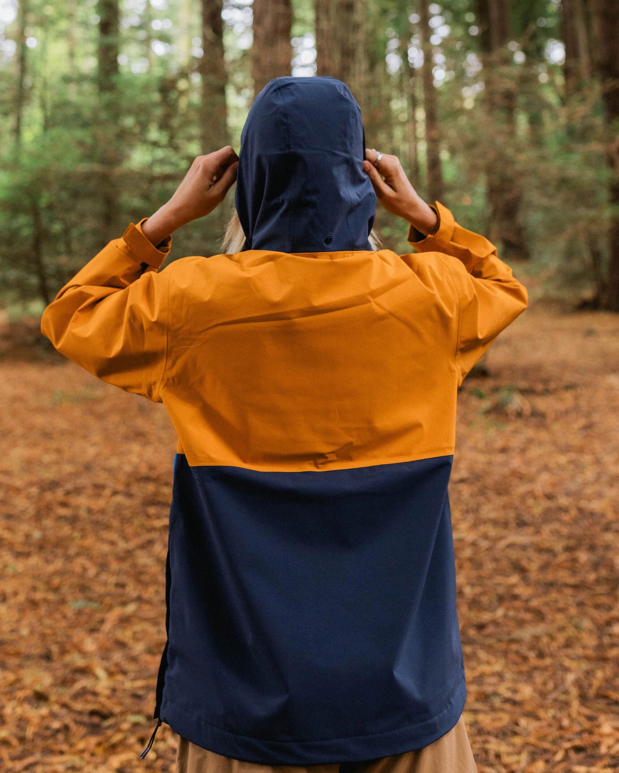 Skyline Recycled Waterproof Anorak - Sunrise Orange - Lifestyle