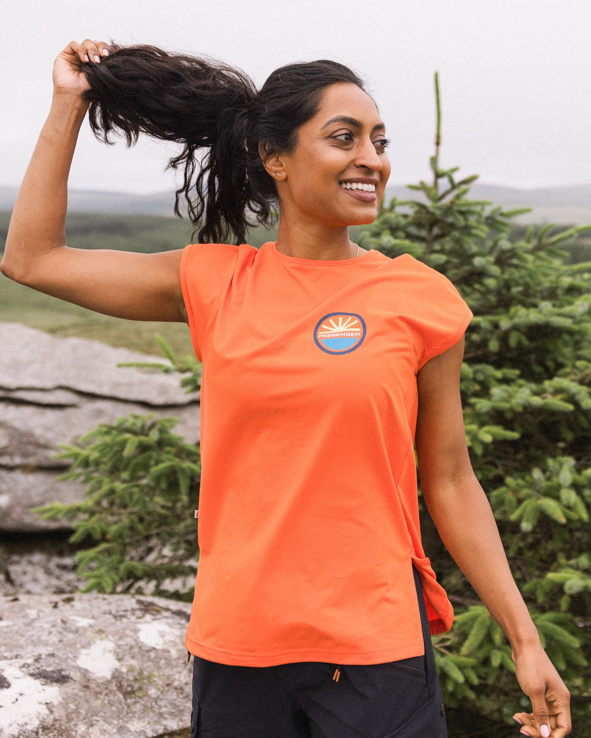 Chase The Light Drirelease® Active T-Shirt - Ember Orange - Lifestyle