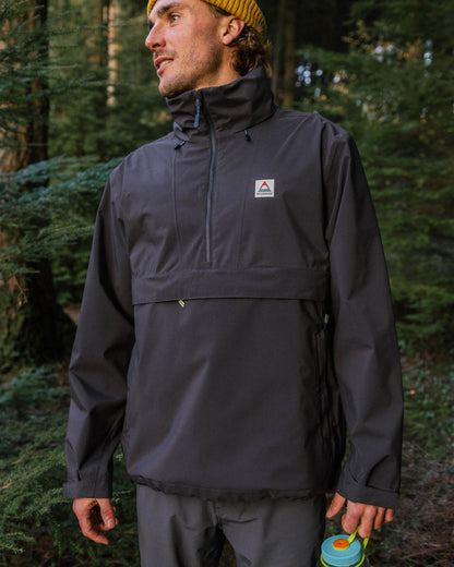 Diablo Recycled Waterproof Anorak - Faded Black