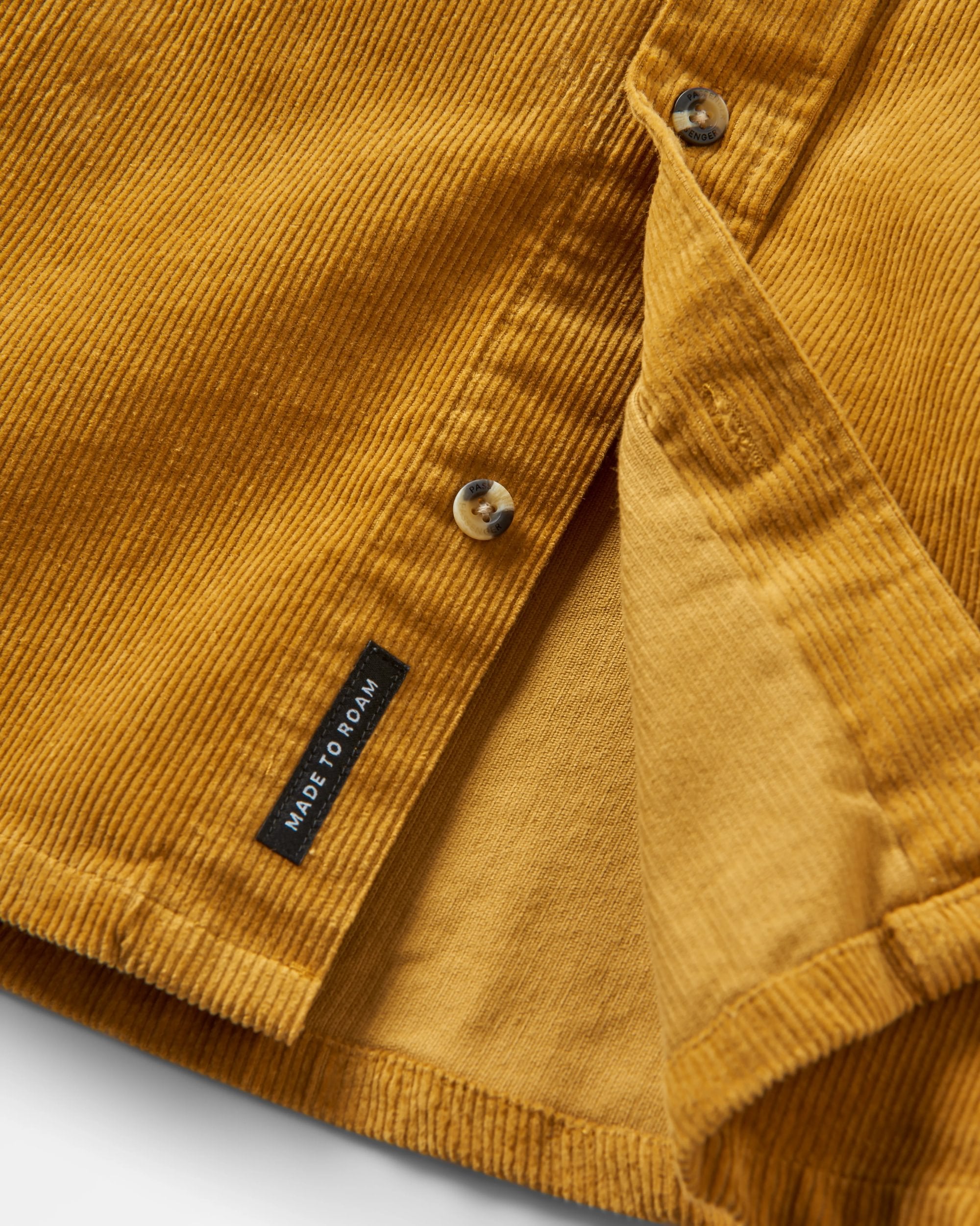 Backcountry Cord Shirt - Mustard Gold - Flatlay
