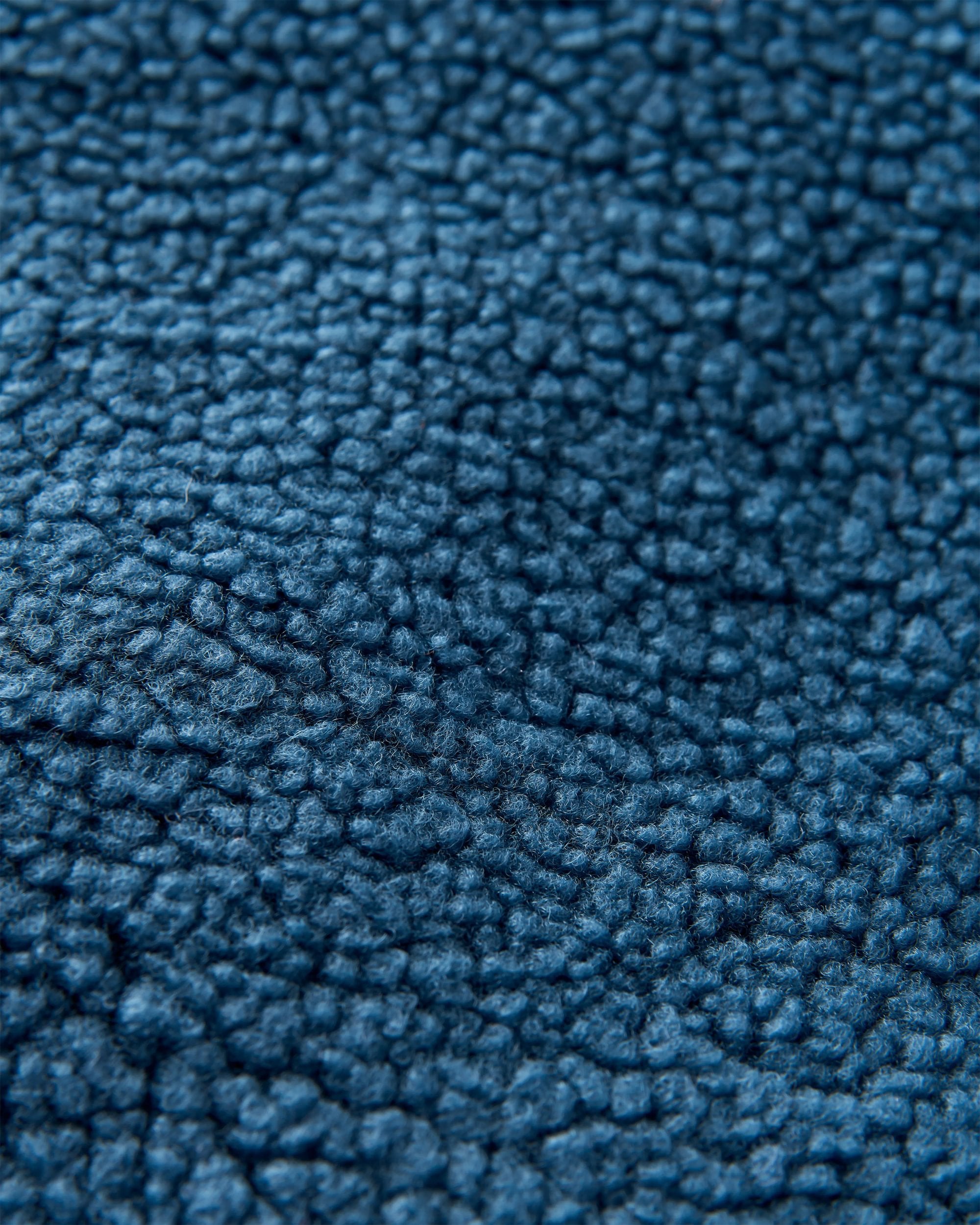 Ravi Recycled Sherpa Fleece - Dark Denim - Flatlay