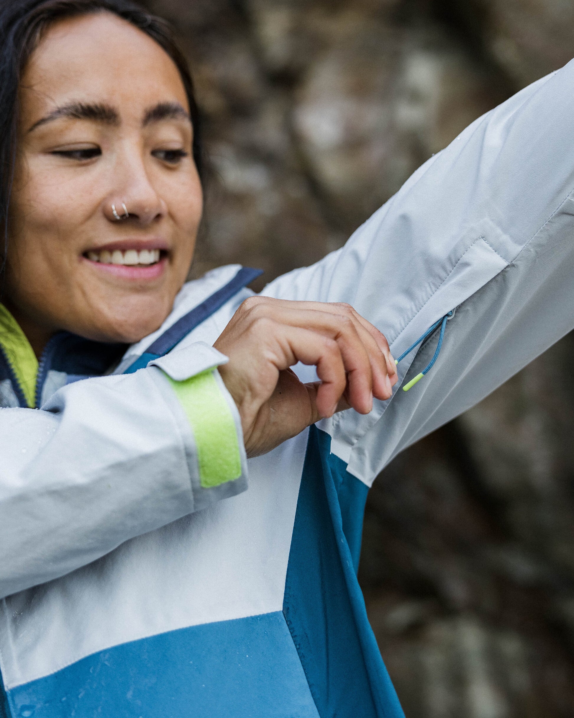 Rainstorm Recycled Waterproof Jacket - Grey Blue/Blue Steel