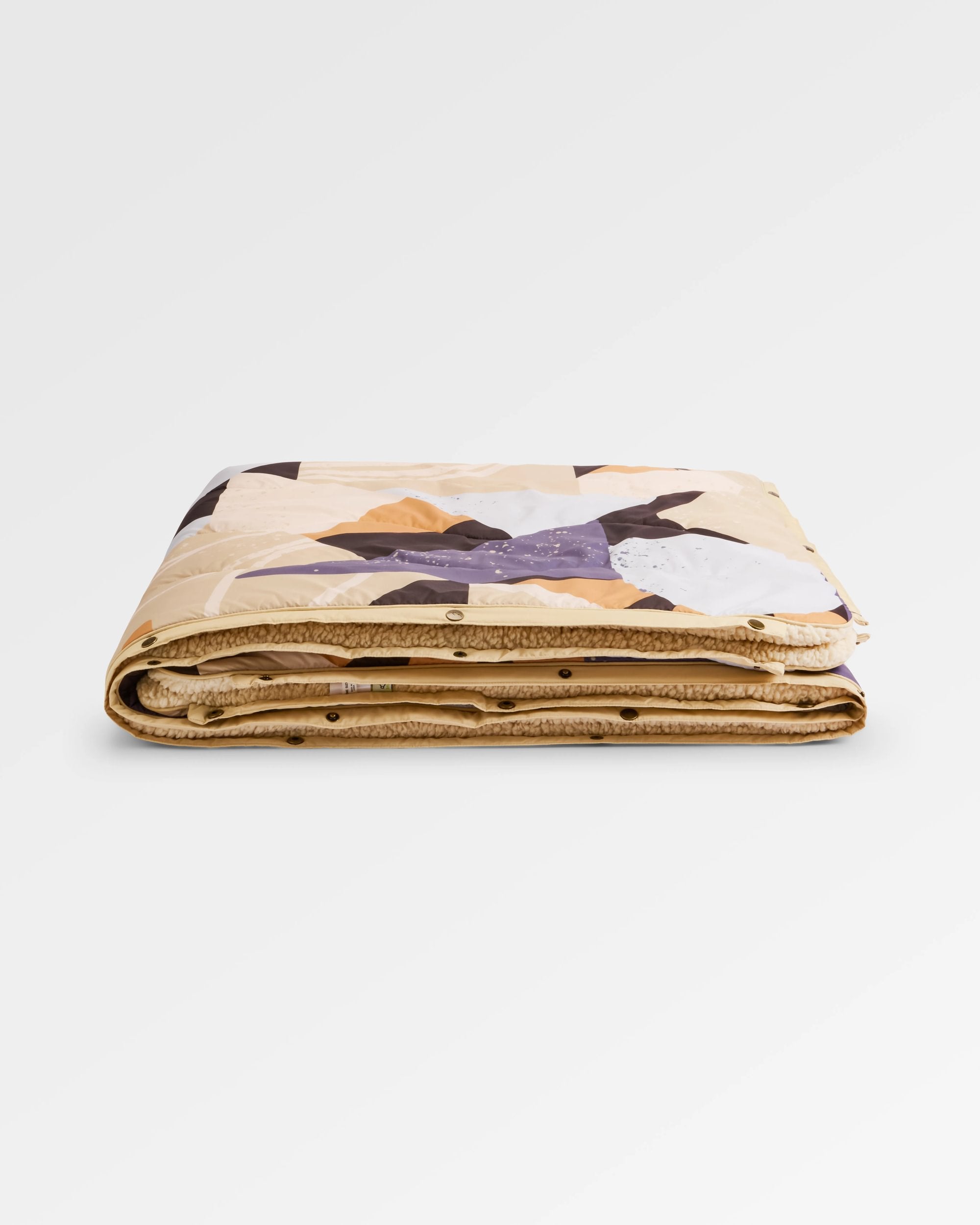 Cabin Recycled Sherpa Blanket - Sun Patch Desert - Flatlay