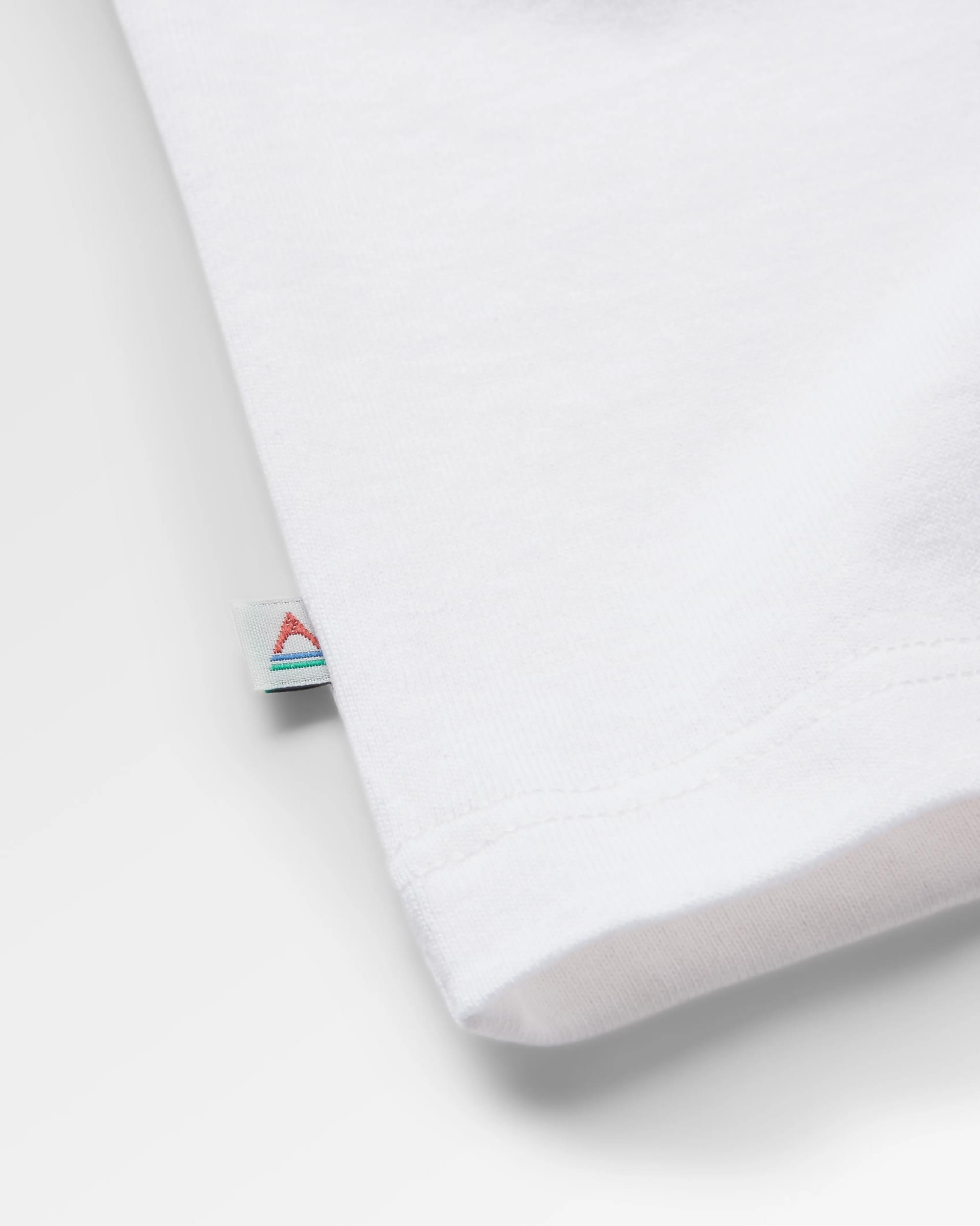 Open Road Recycled Cotton T-Shirt - White - Flatlay