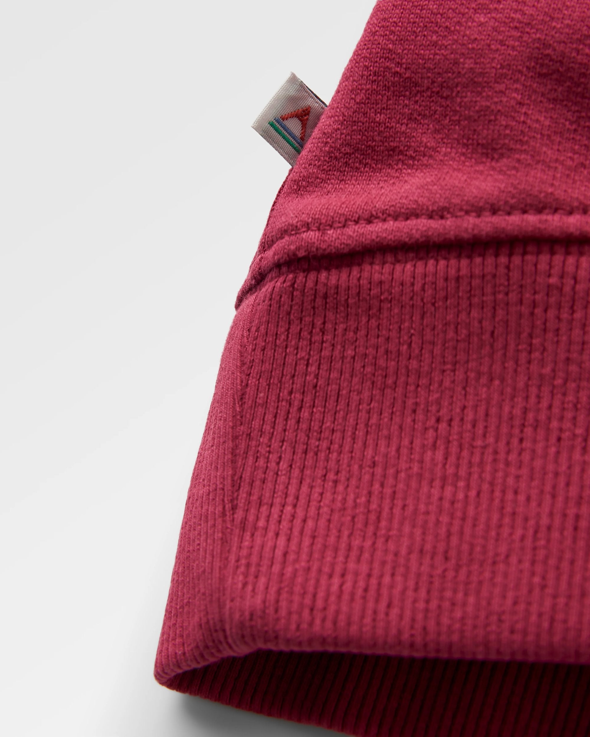 Heritage Recycled Cotton Oversized Sweatshirt - Cranberry - Flatlay