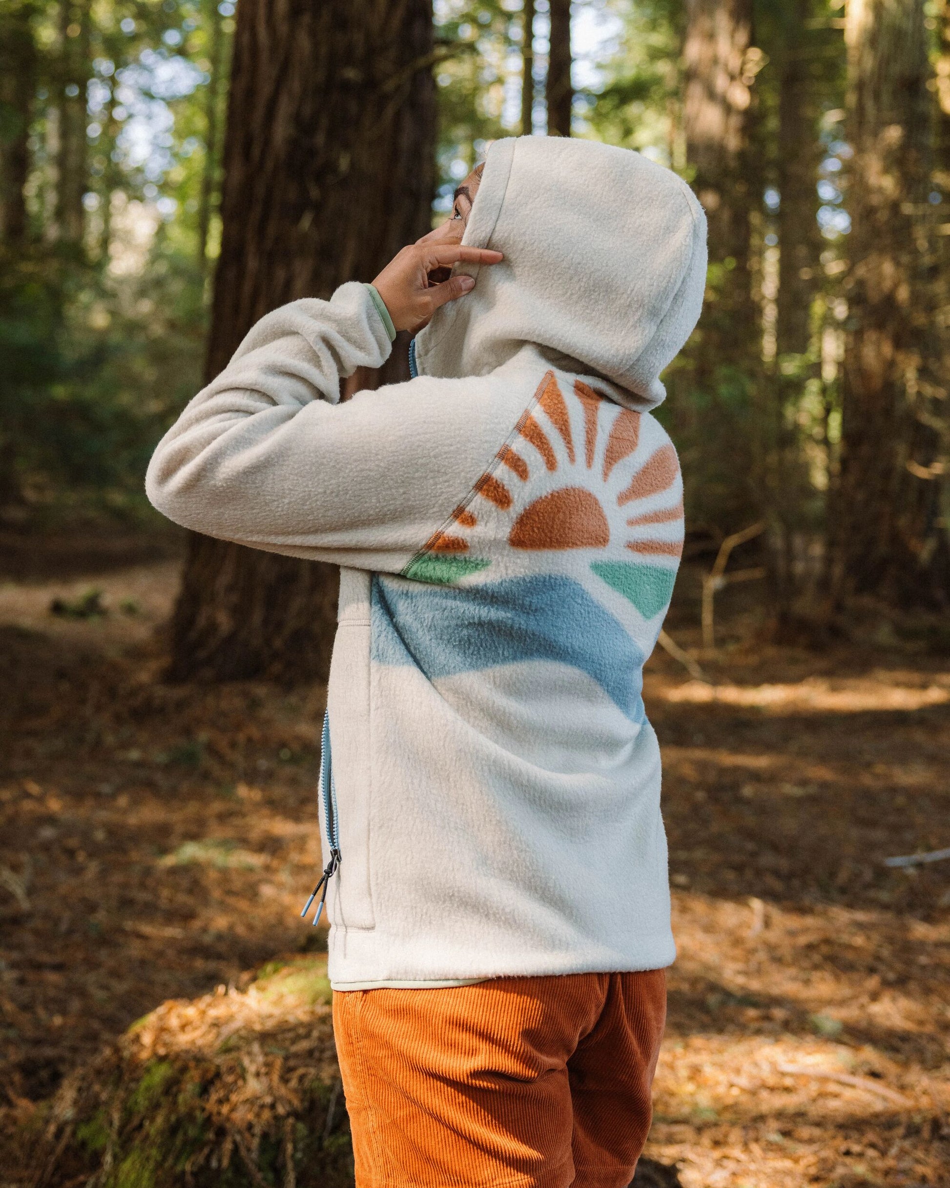 North Coast Vista 2.0 Full Zip Recycled Sherpa Fleece - Oatmeal - Lifestyle