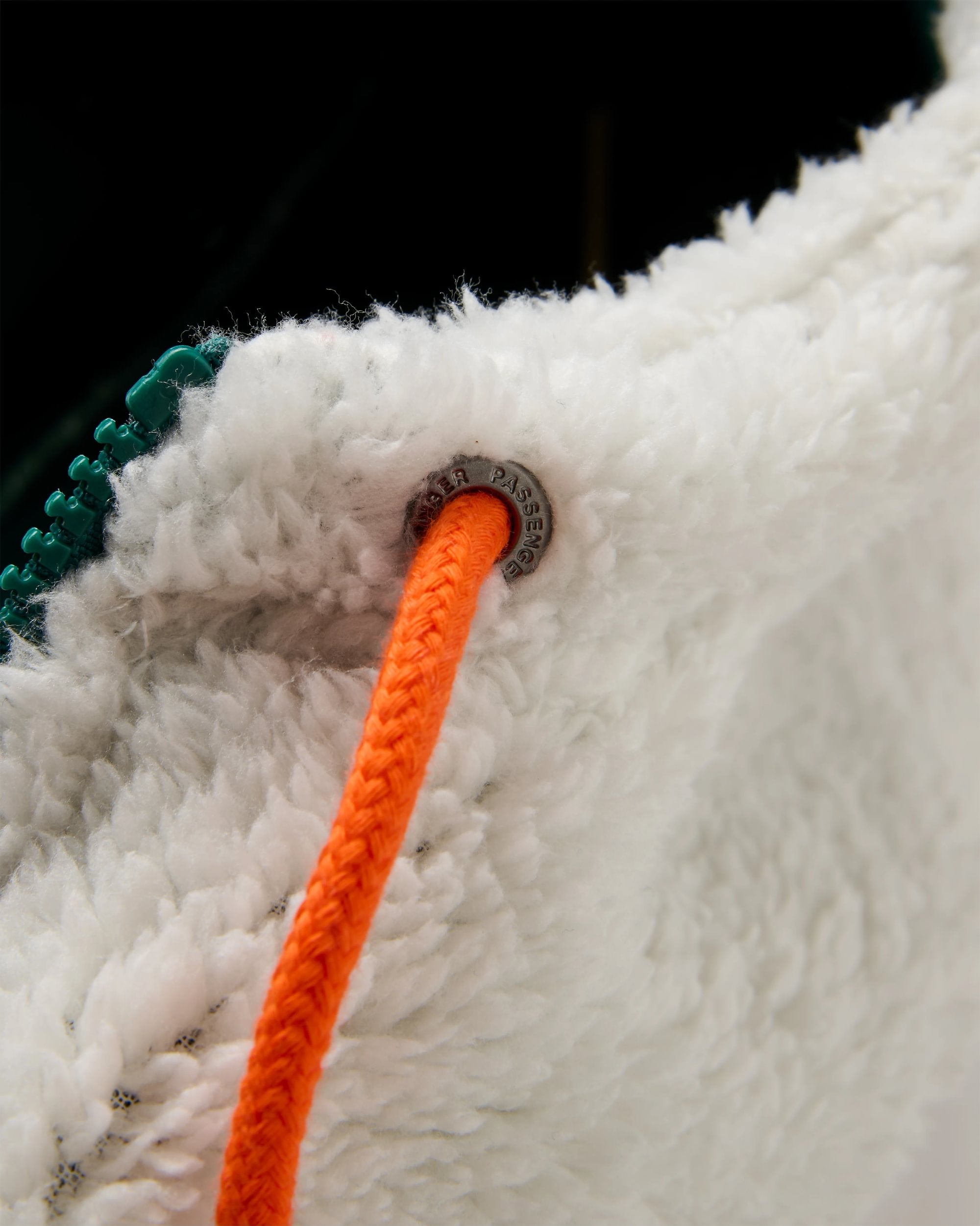 Nestling Sherpa Hooded Fleece - Grey Dawn/Rain Forest - Flatlay