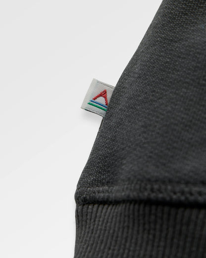 Escapism Recycled Cotton Hoodie - Black - Flatlay