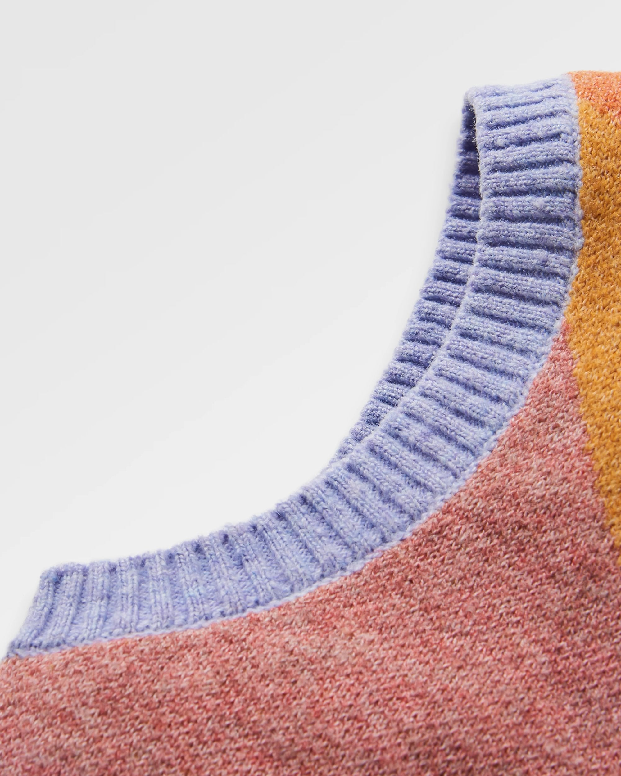 Scenic Recycled Knitted Vest - Scenic Sunrise Orange - Flatlay