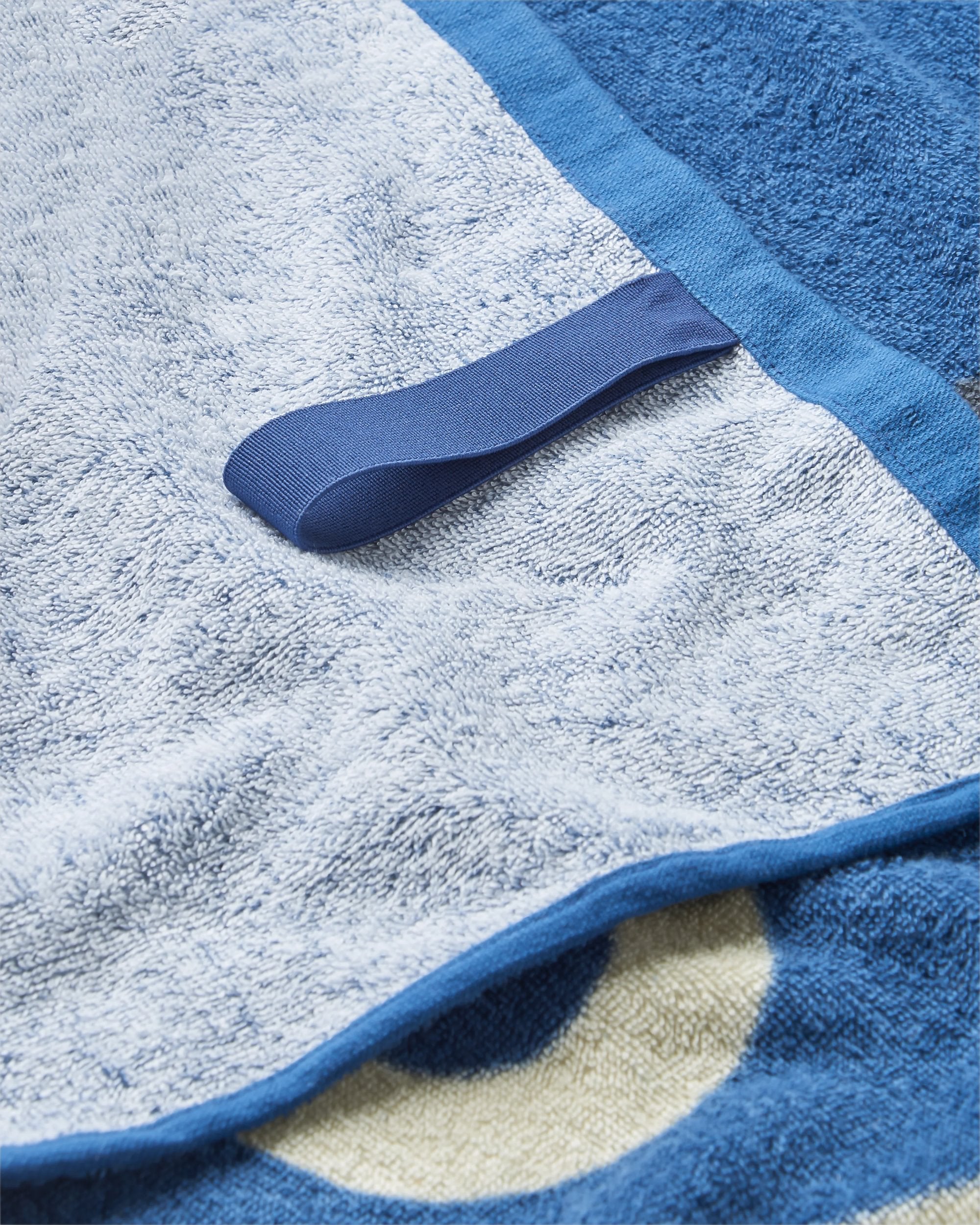 Tideline Organic Cotton Beach Towel - Dark Denim - Flatlay