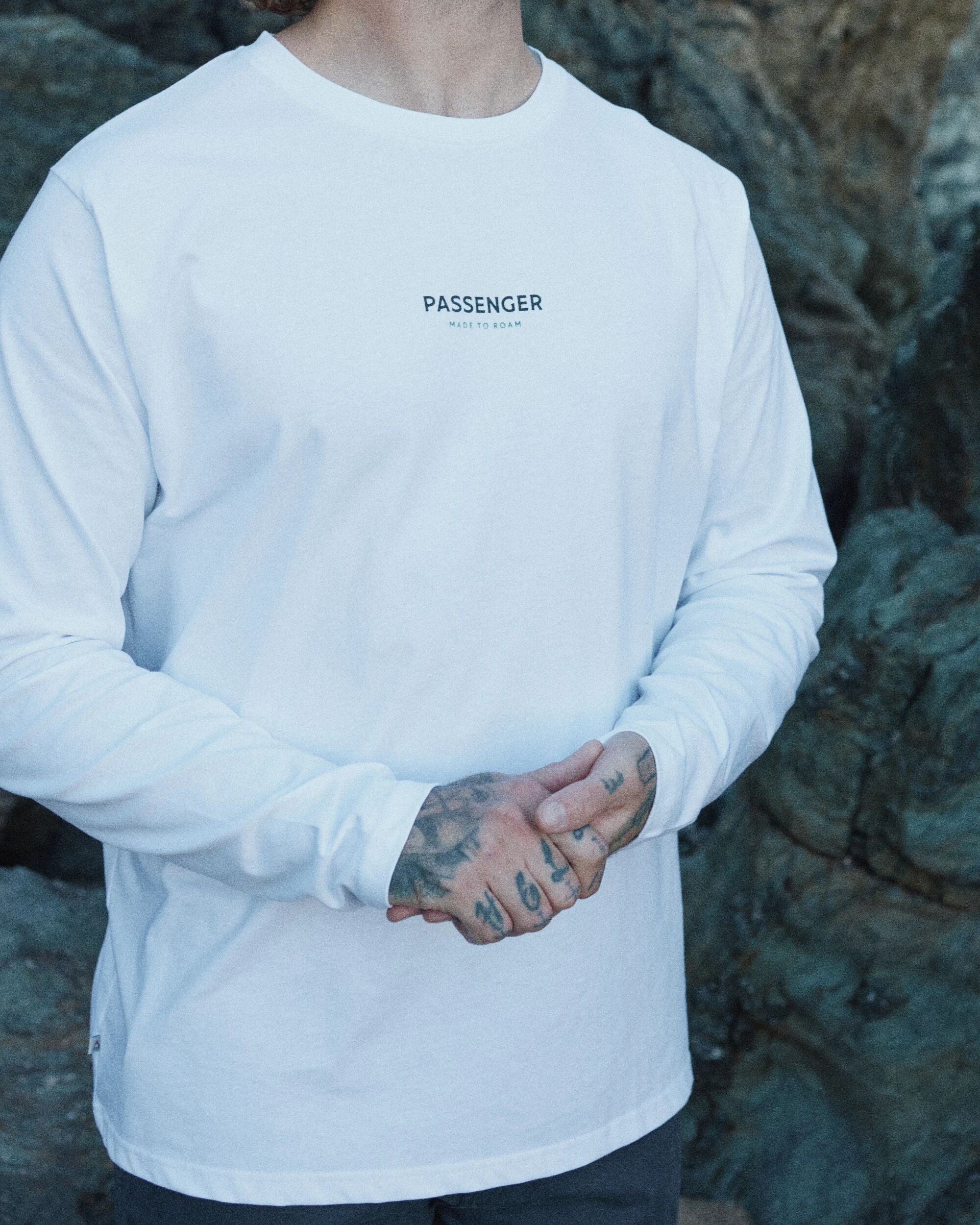 Phoenix Organic Cotton LS T-Shirt - White - Lifestyle