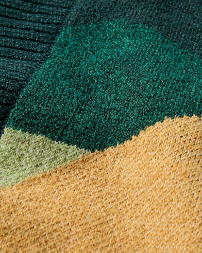 Scenic Recycled Long Knitted Cardigan - Scenic Dark Fern - Flatlay