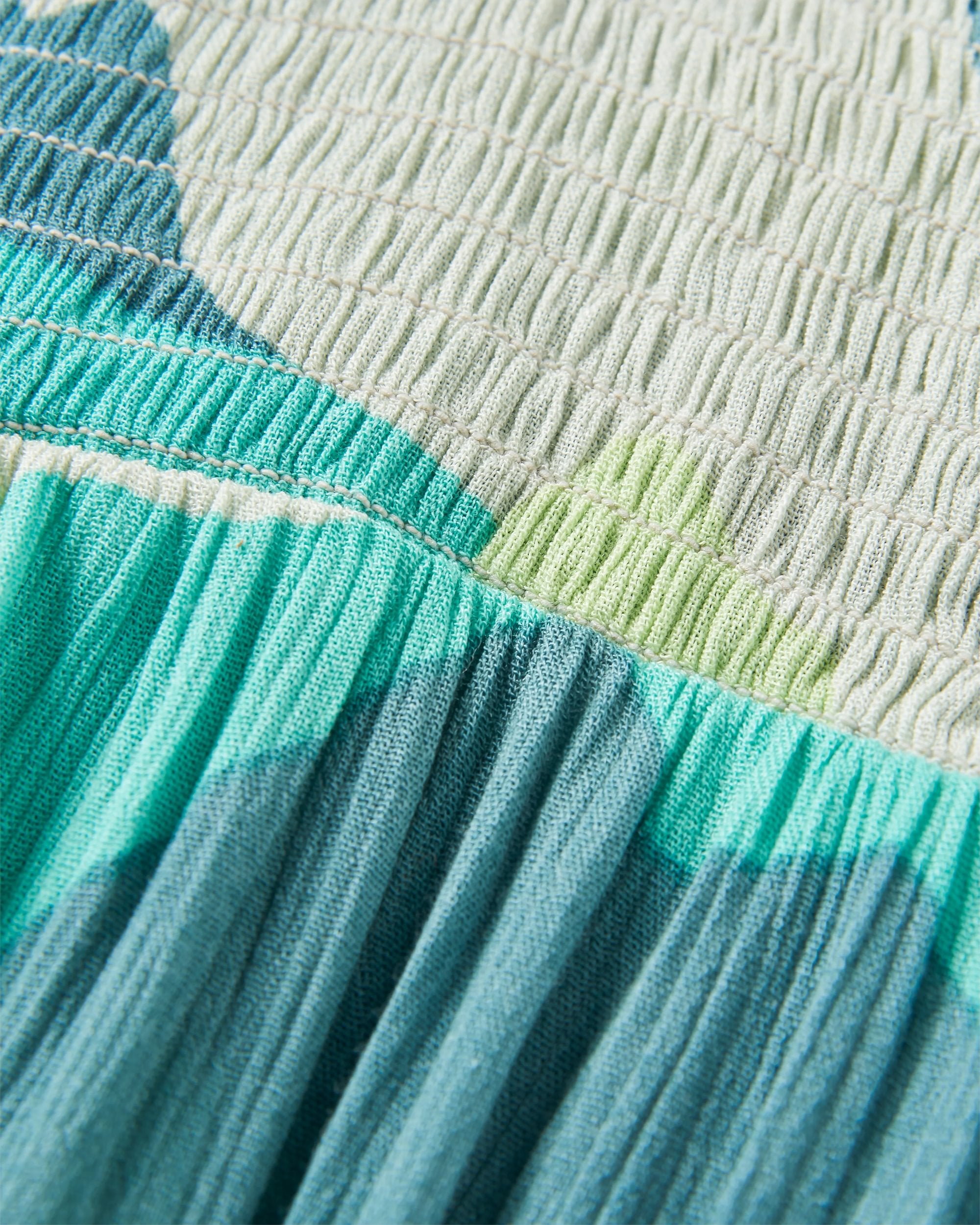 Soleis Woven Maxi Dress - Vista Patchwork Aqua - Flatlay