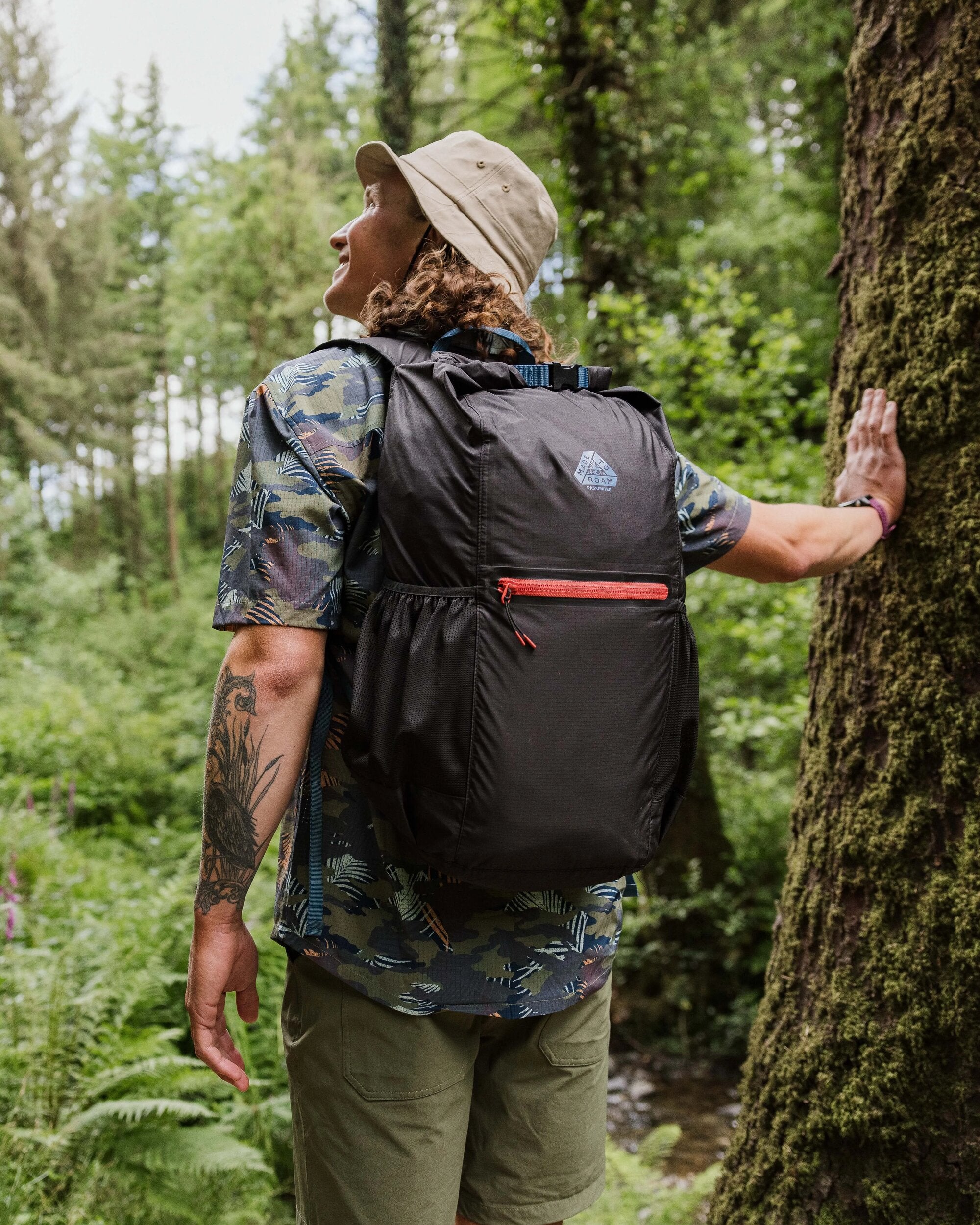 Trail Light Recycled Packable Backpack - Black - Lifestyle - Male