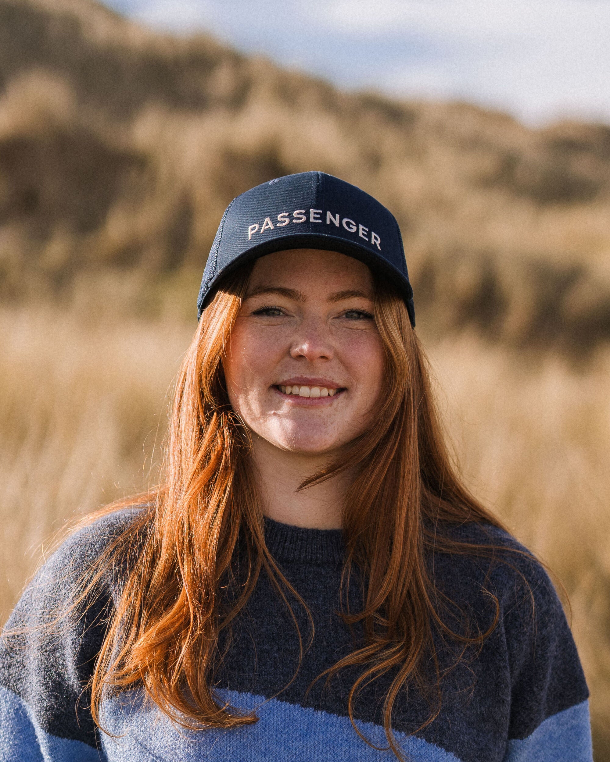 Passenger Organic Cotton Trucker Cap - Rich Navy - Lifestyle - Female