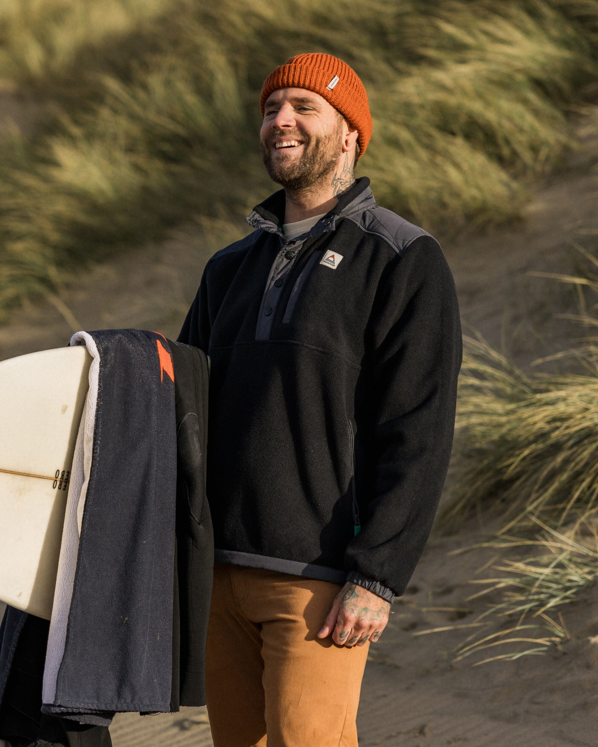 Solace Recycled Sherpa-Lined Polar Fleece - Black - Lifestyle