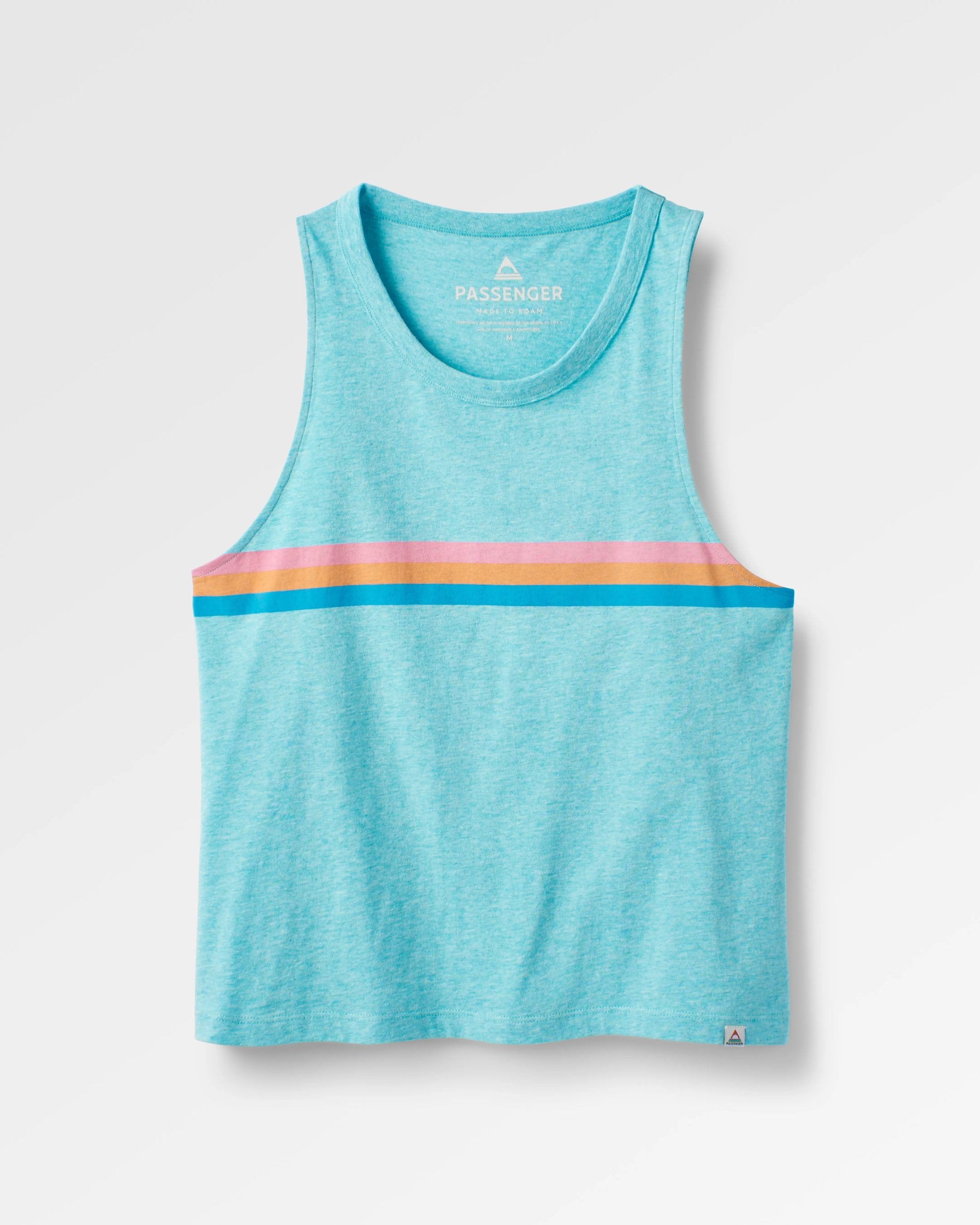 Poinsettia Organic Cotton Vest - Soft Blue Pool Marl - Flatlay