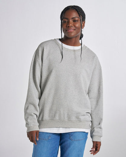Heritage Women's Sweatshirt - Mid Grey Marl - Studio Model