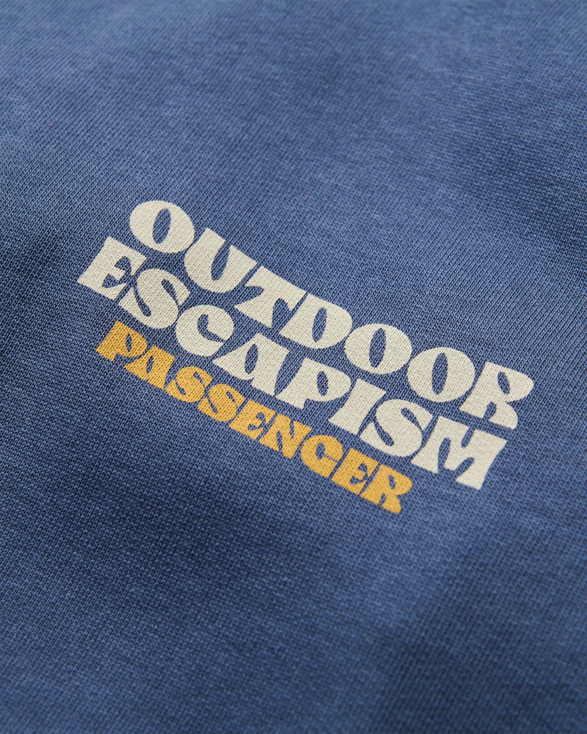 Patch Recycled Cotton Sweatshirt - Rich Navy - Flatlay