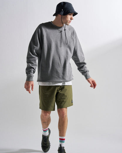 Heritage Men's Sweatshirt - Dark Grey Marl - Studio Model