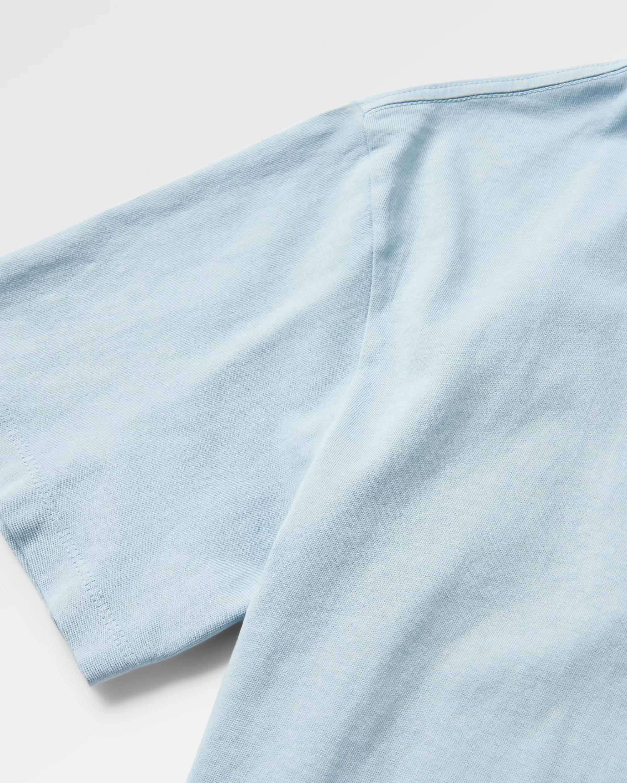 Distance Recycled Relaxed Fit T-Shirt - Blue Fog - Flatlay