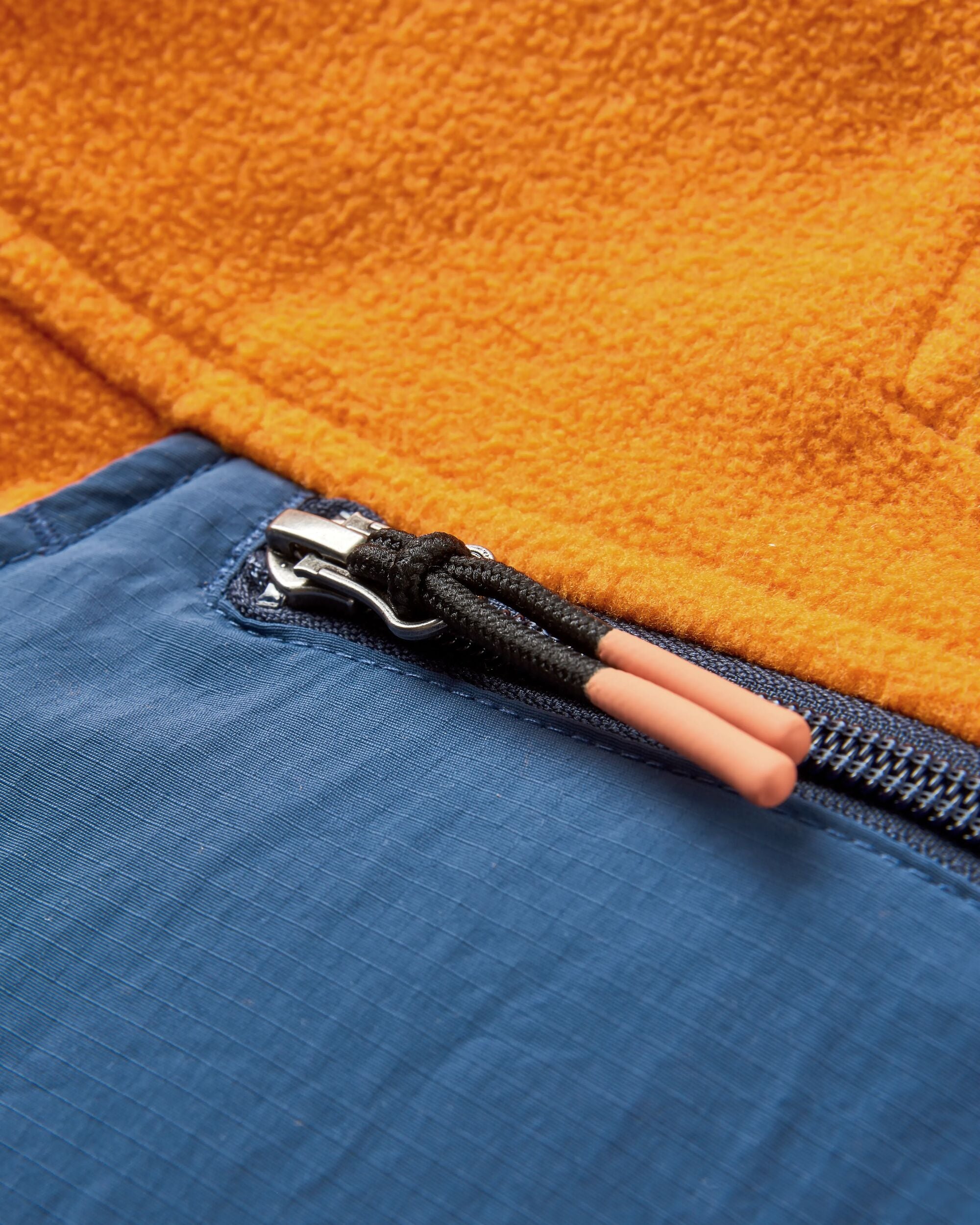 Alexander Recycled Hooded Polar Fleece - Sunrise Orange
 - Flatlay