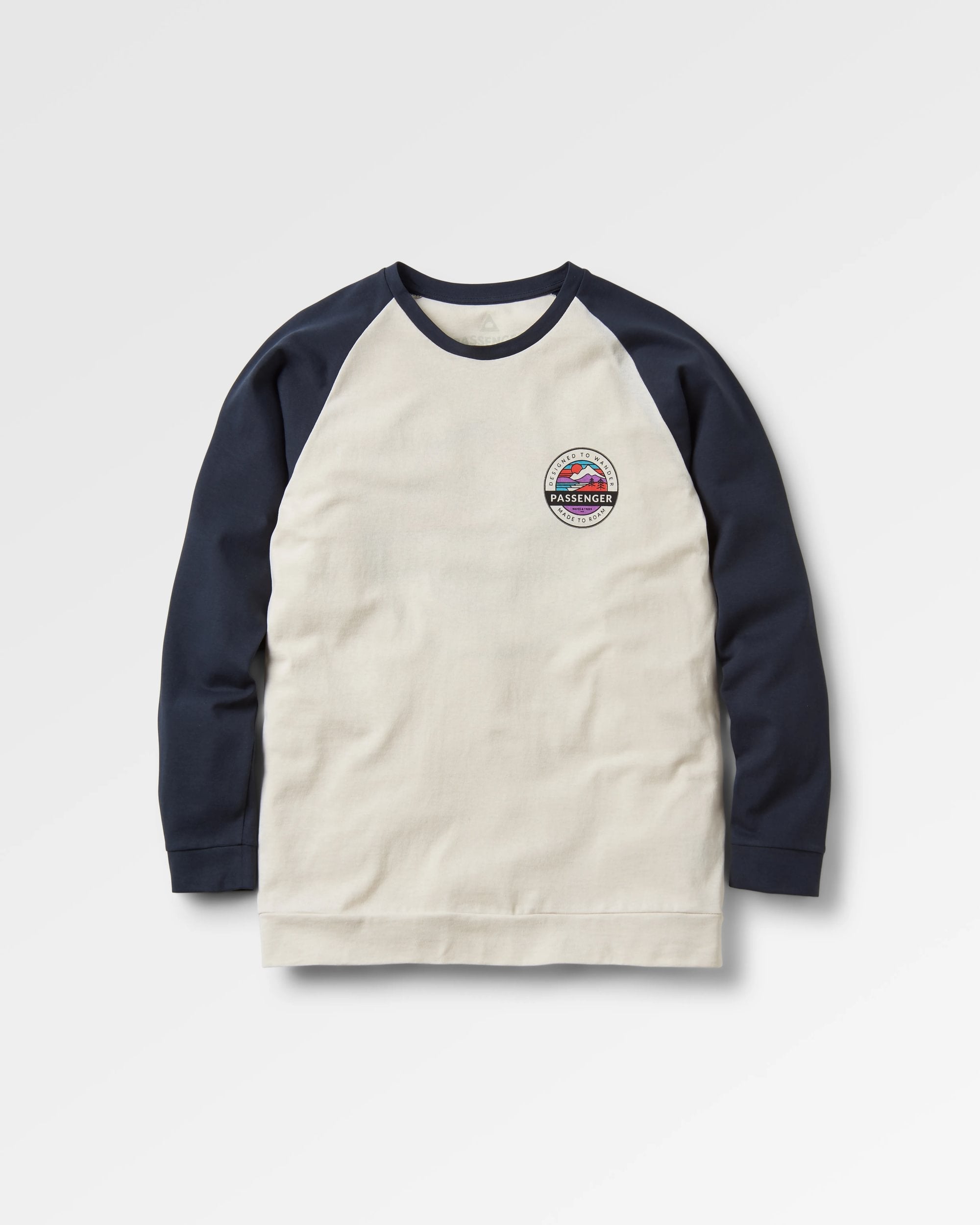 Wilds Recycled Cotton Oversized LS T-Shirt - Deep Navy - Flatlay