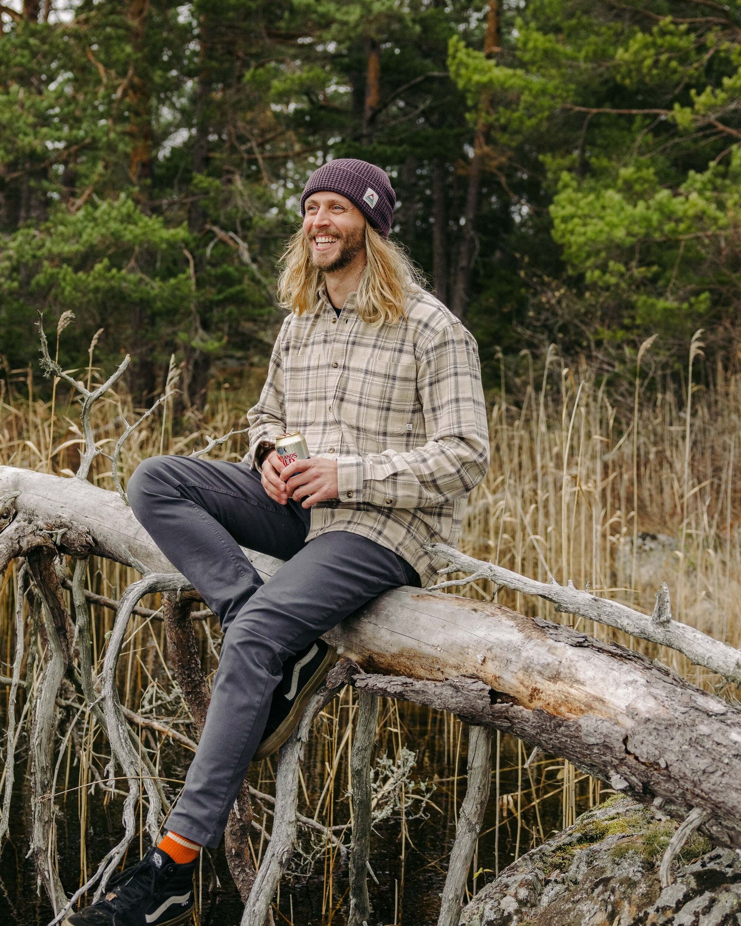 Backcountry Check Shirt - Oatmeal Check - Lifestyle