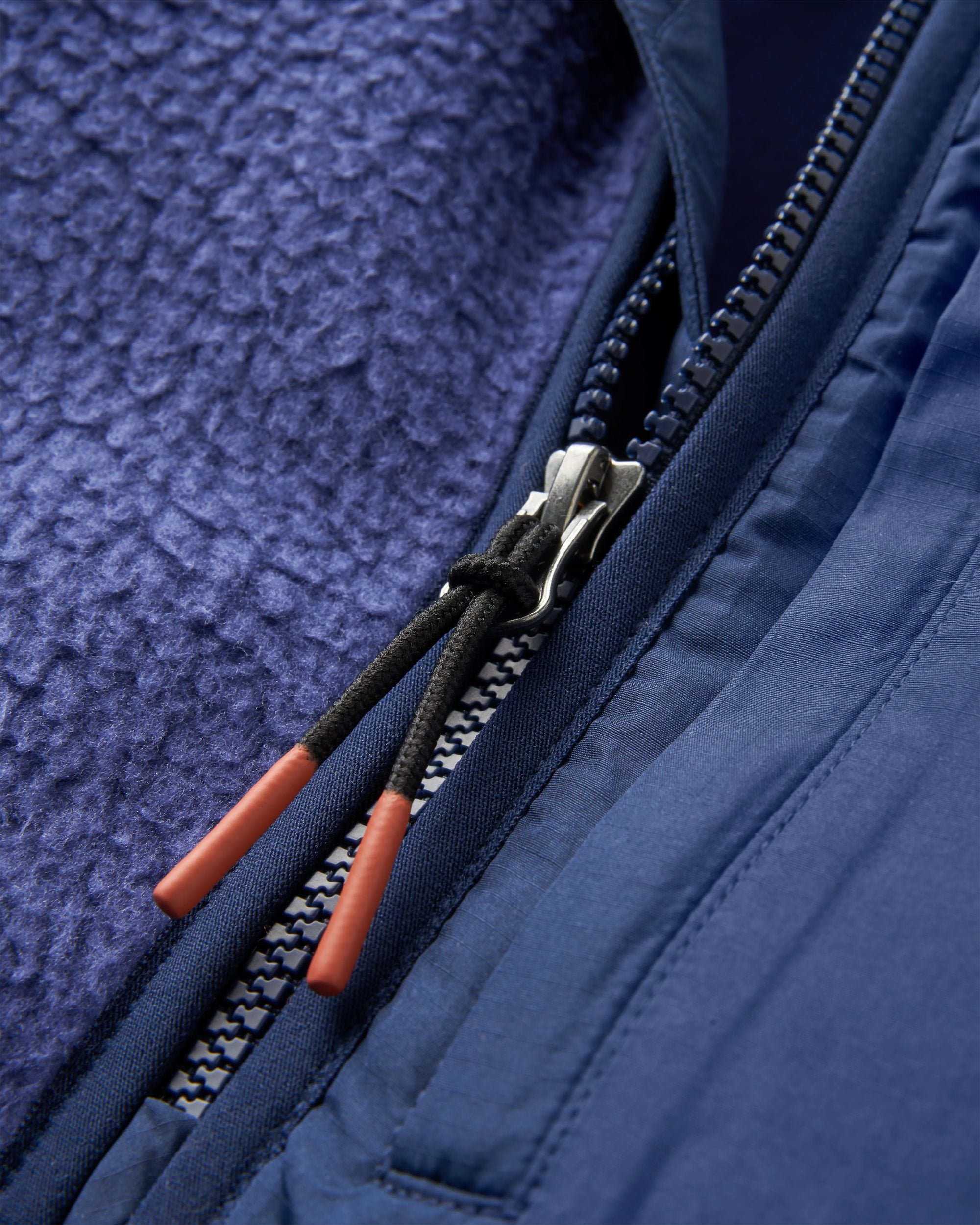 Ventura 1/2 Zip Recycled Sherpa Fleece - Purple Indigo - Flatlay