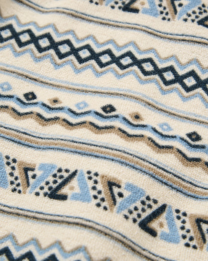 Rising Towelling T-shirt - Geo Stripe Birch  - Flatlay