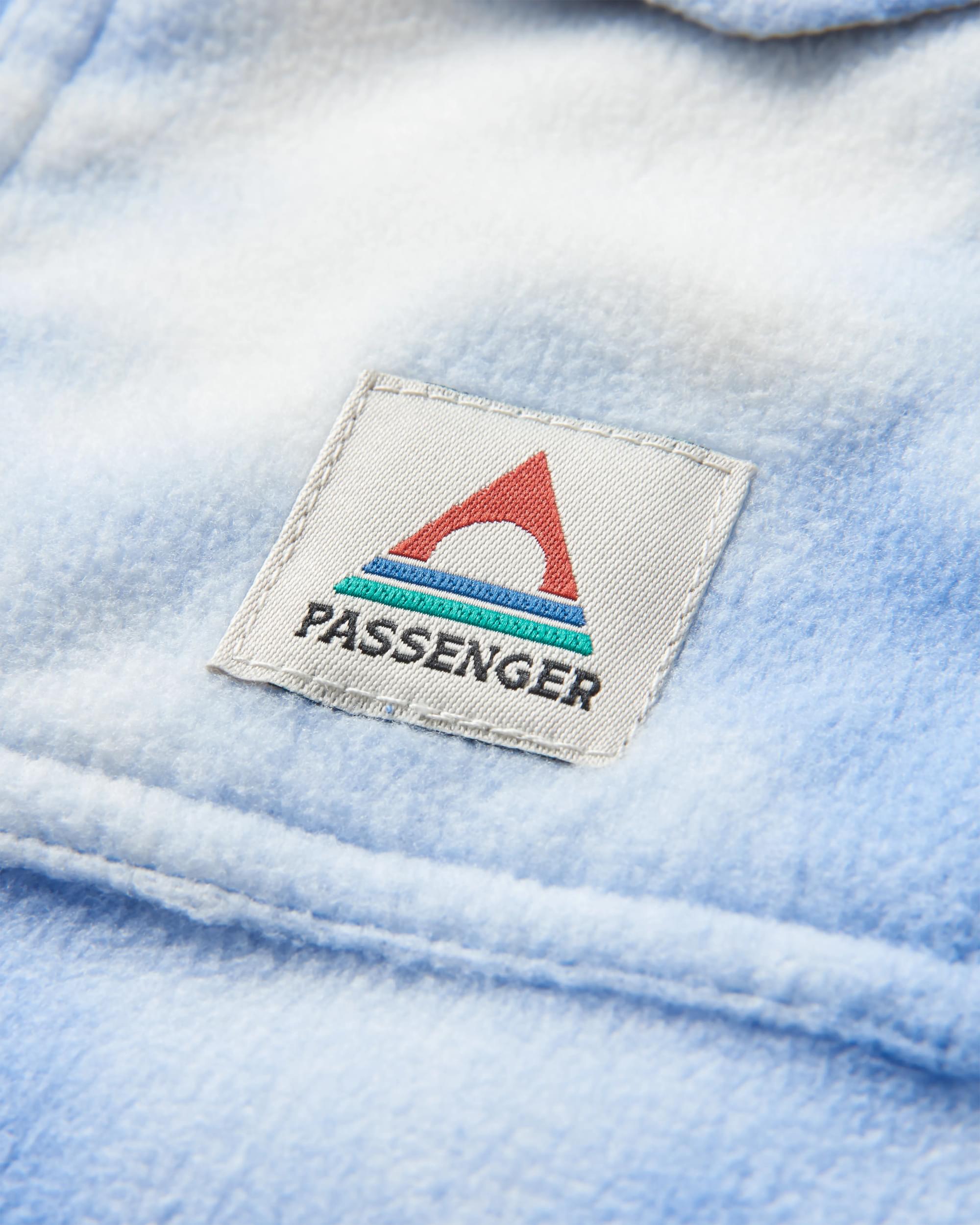 East Recycled Polar Fleece Shirt - Tie Dye Cornflower - Flatlay