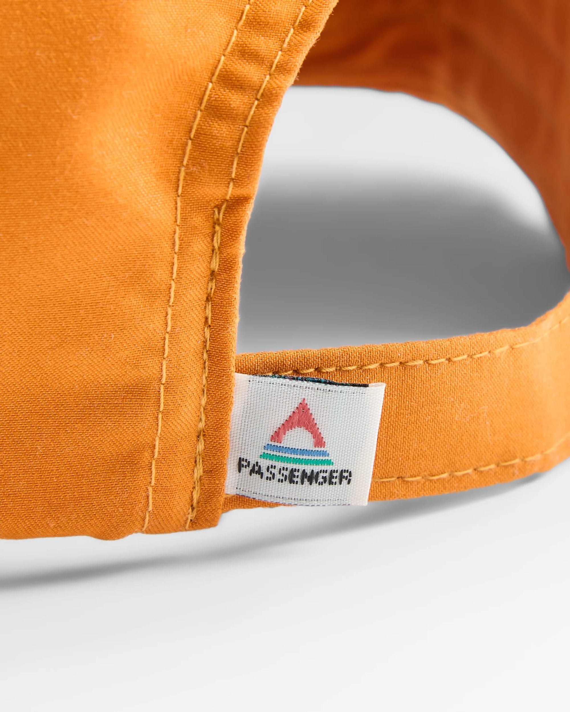 Classic Light Recycled 6 Panel Cap - Sunrise Orange - Flatlay