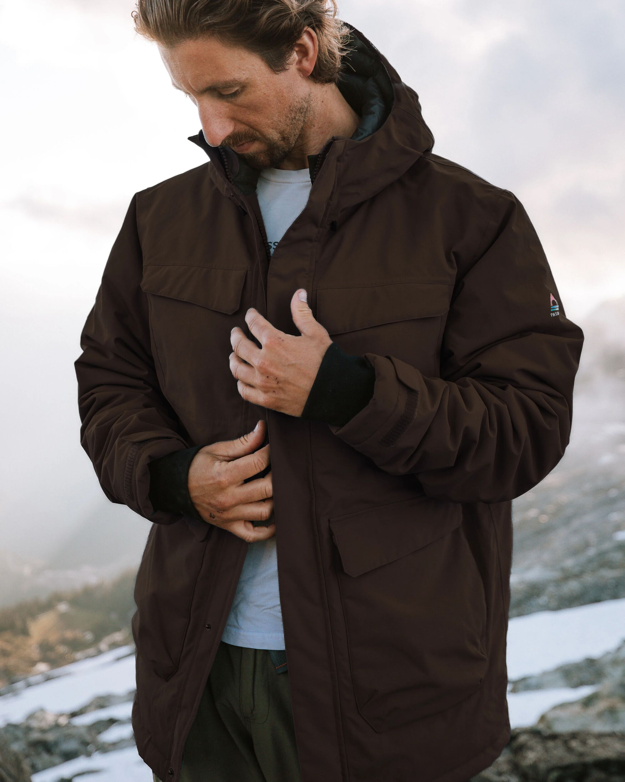 Explorer Waterproof Down Parka - Espresso - Lifestyle