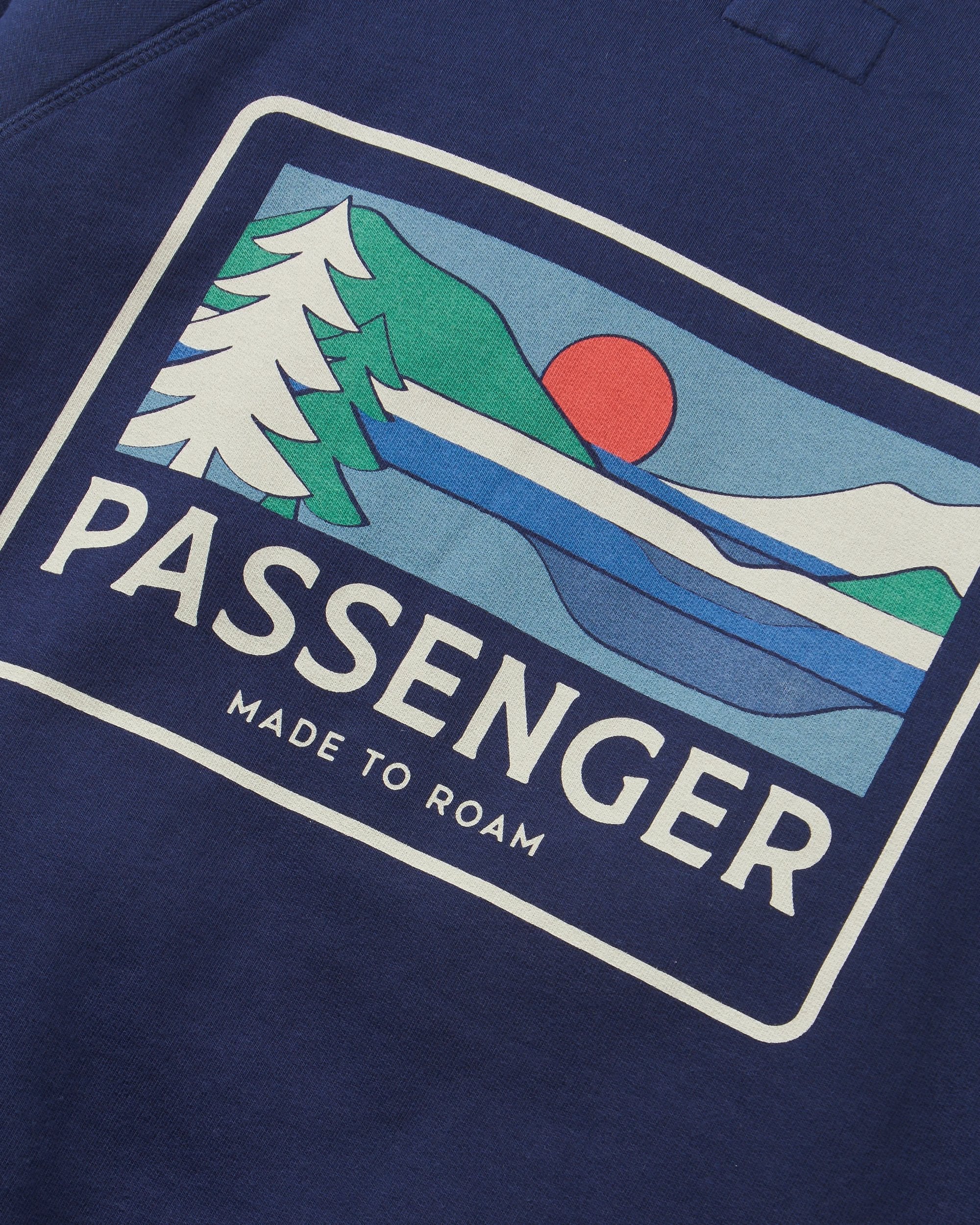 Roamer Men's Organic Cotton Sweatshirt - Rich Navy - Flatlay