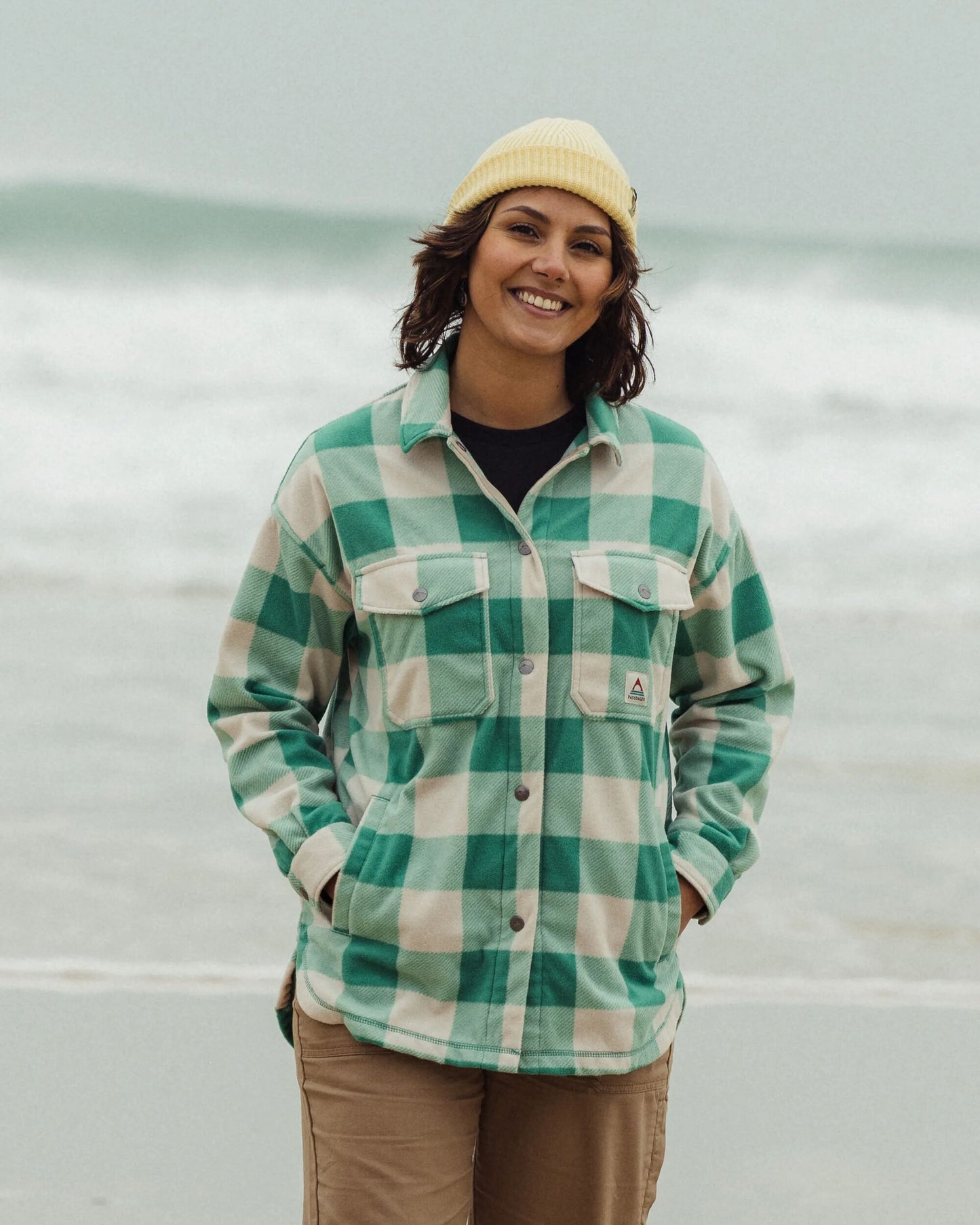 East Recycled Polar Fleece Shirt - Greenlake Buffalo Check