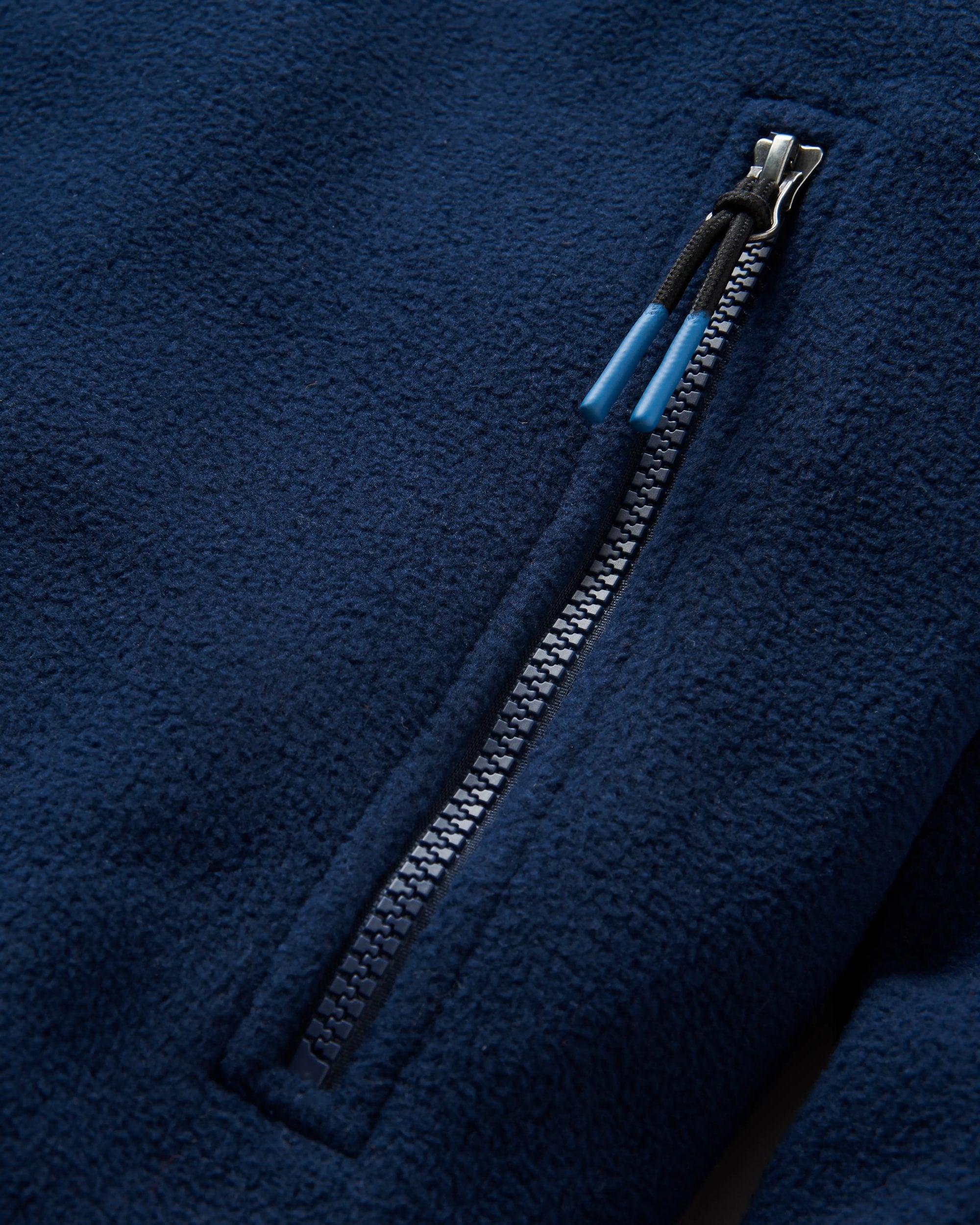 Caspian 1/2 Zip Recycled Polar Fleece - Rich Navy - Flatlay