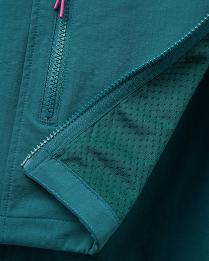 Womens Trailscape Lightweight Softshell Jacket - Mediterranean/ Ocean Teal - Flatlay