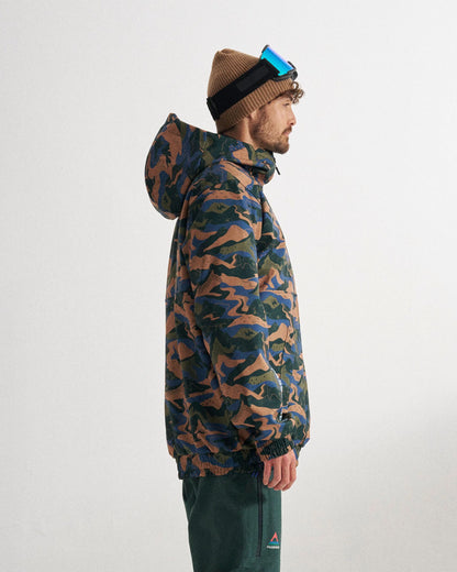 Snowscape Men's Recycled Softshell Pullover - Adventure Dark Fern - Studio Model