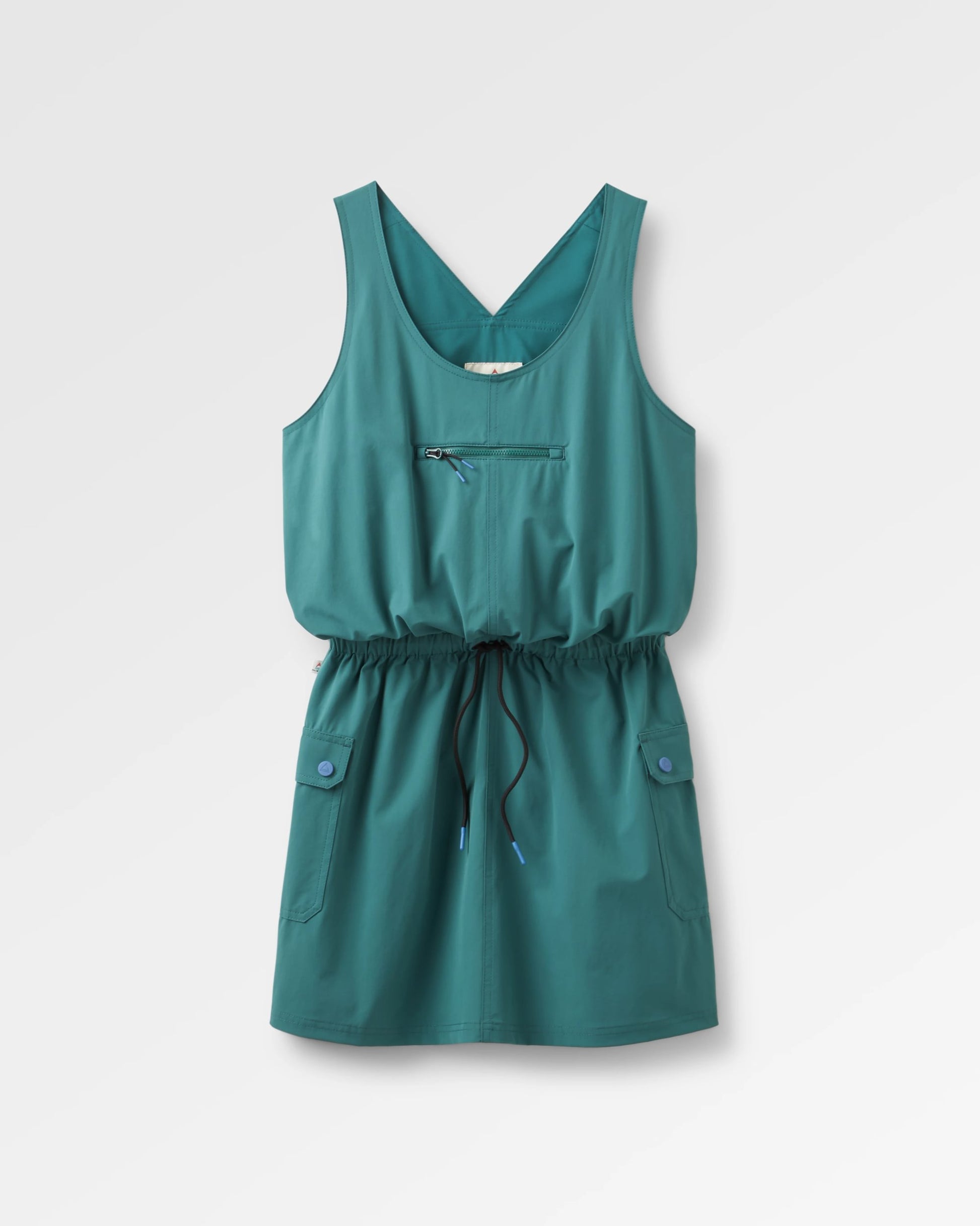 Trail Recycled Cargo Dress - Deep Ocean - Flatlay