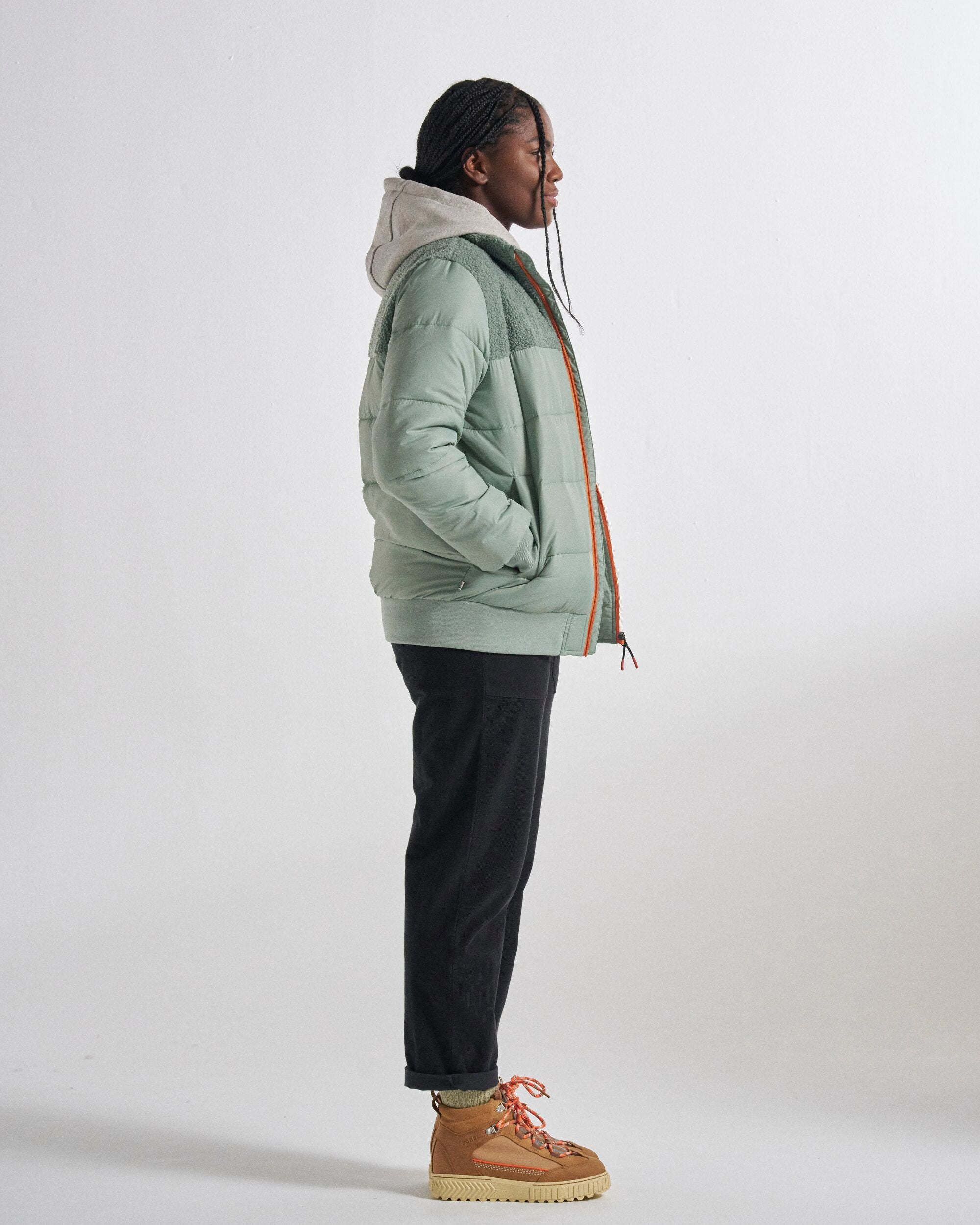 Inspire Recycled Insulated Jacket - Pistachio - Studio Model